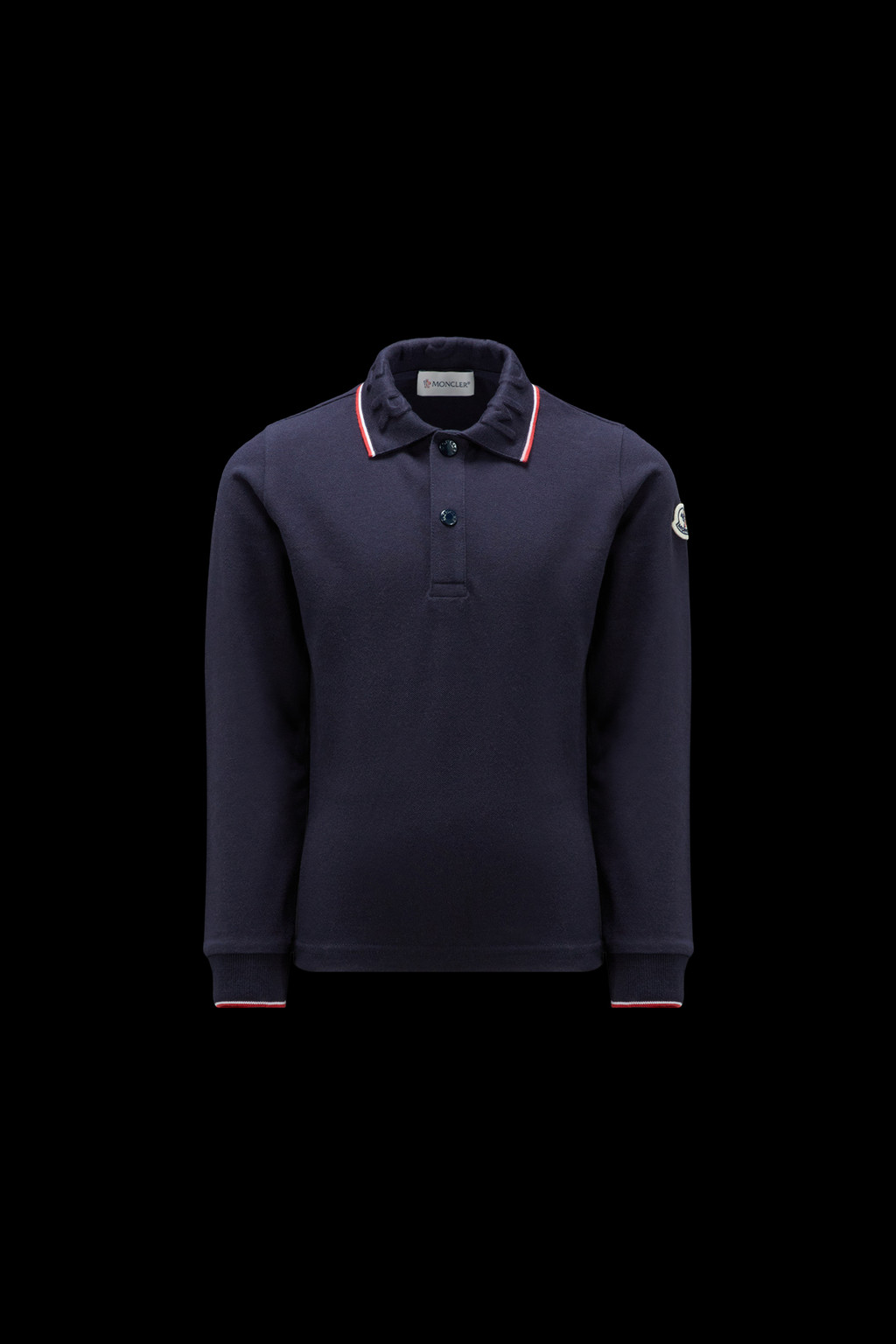 Tricolor Long Sleeve Polo Shirt