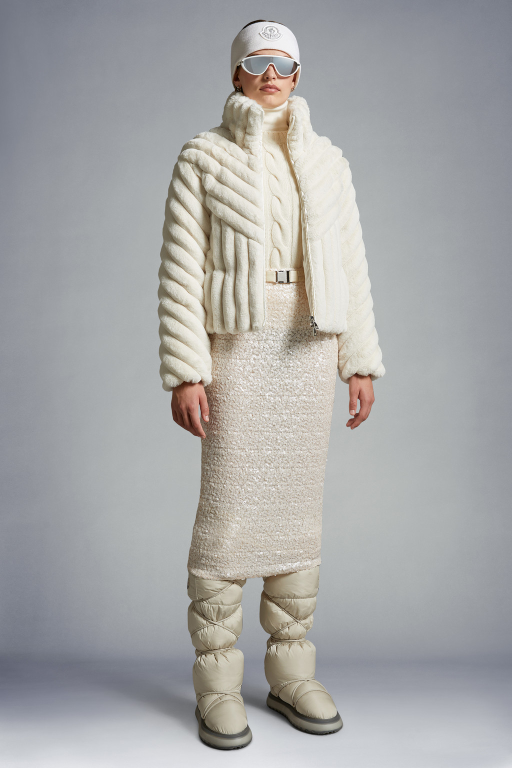 Sequin-Embroidered Pencil Skirt