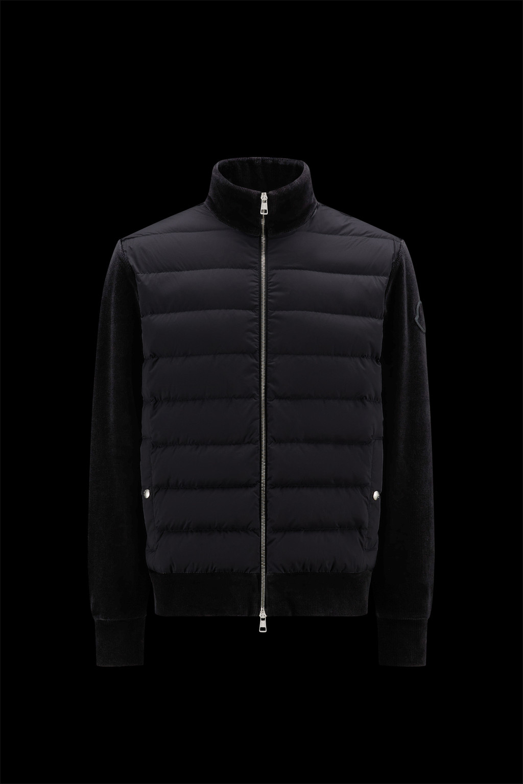 Padded Corduroy Zip-Up Sweatshirt