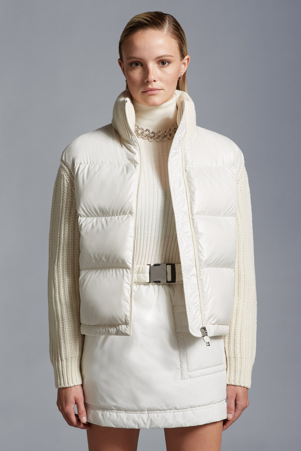 Padded Wool Cardigan