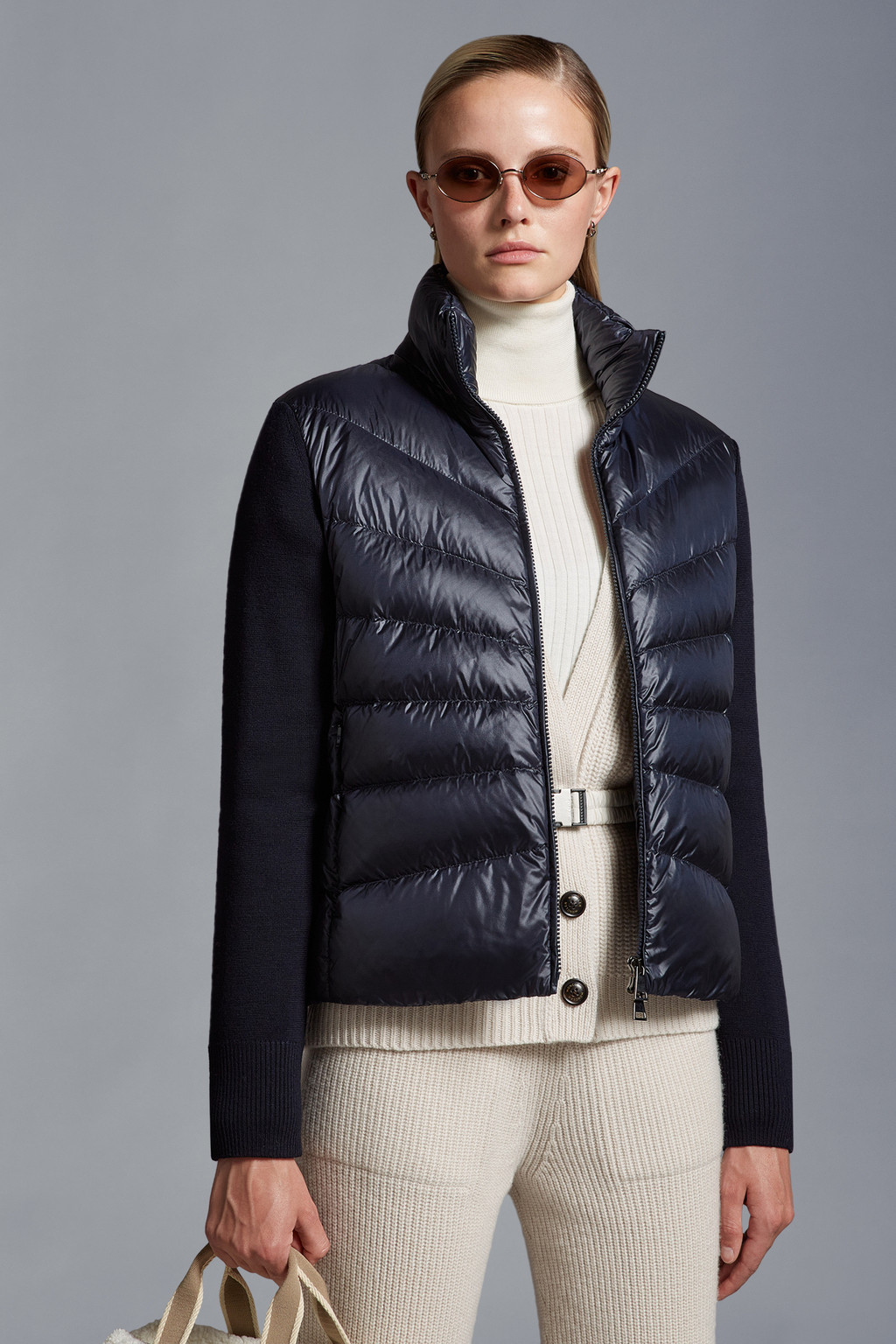 Padded Wool Cardigan