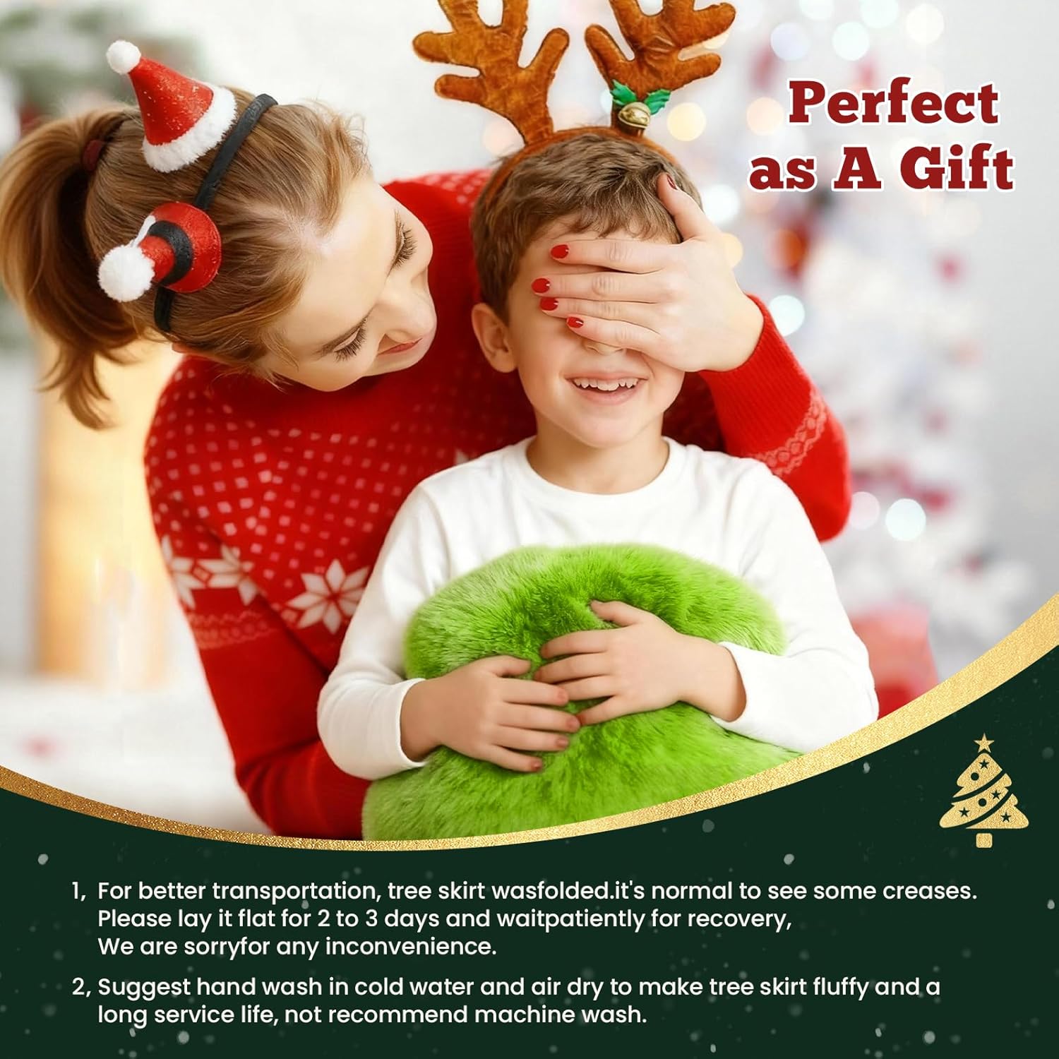 Christmas Tree Skirt 36 inch Wool Fur White Tree Skirt Small Snowy White Plush Velvet Tree Skirt Party Christmas Tree Decoration