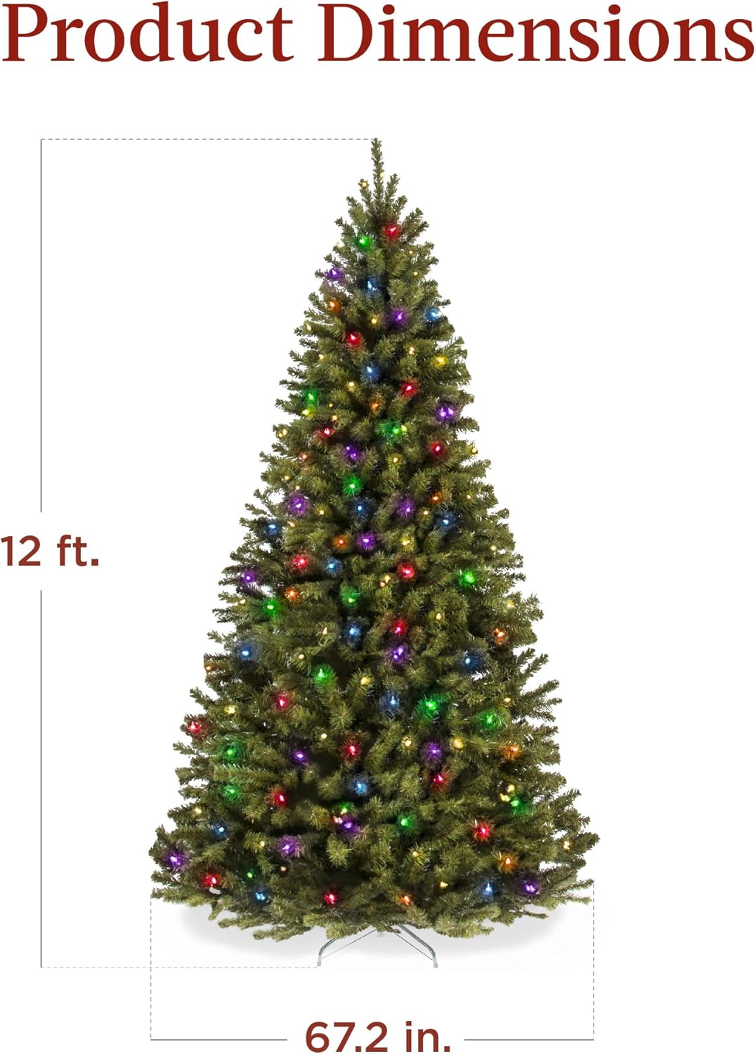 Best Choice Products Artificial Christmas Tree, 6ft Premium Pre-Lit Realistic Spruce Holiday Décor w/Dense Branches, Metal Base - Green Spruce