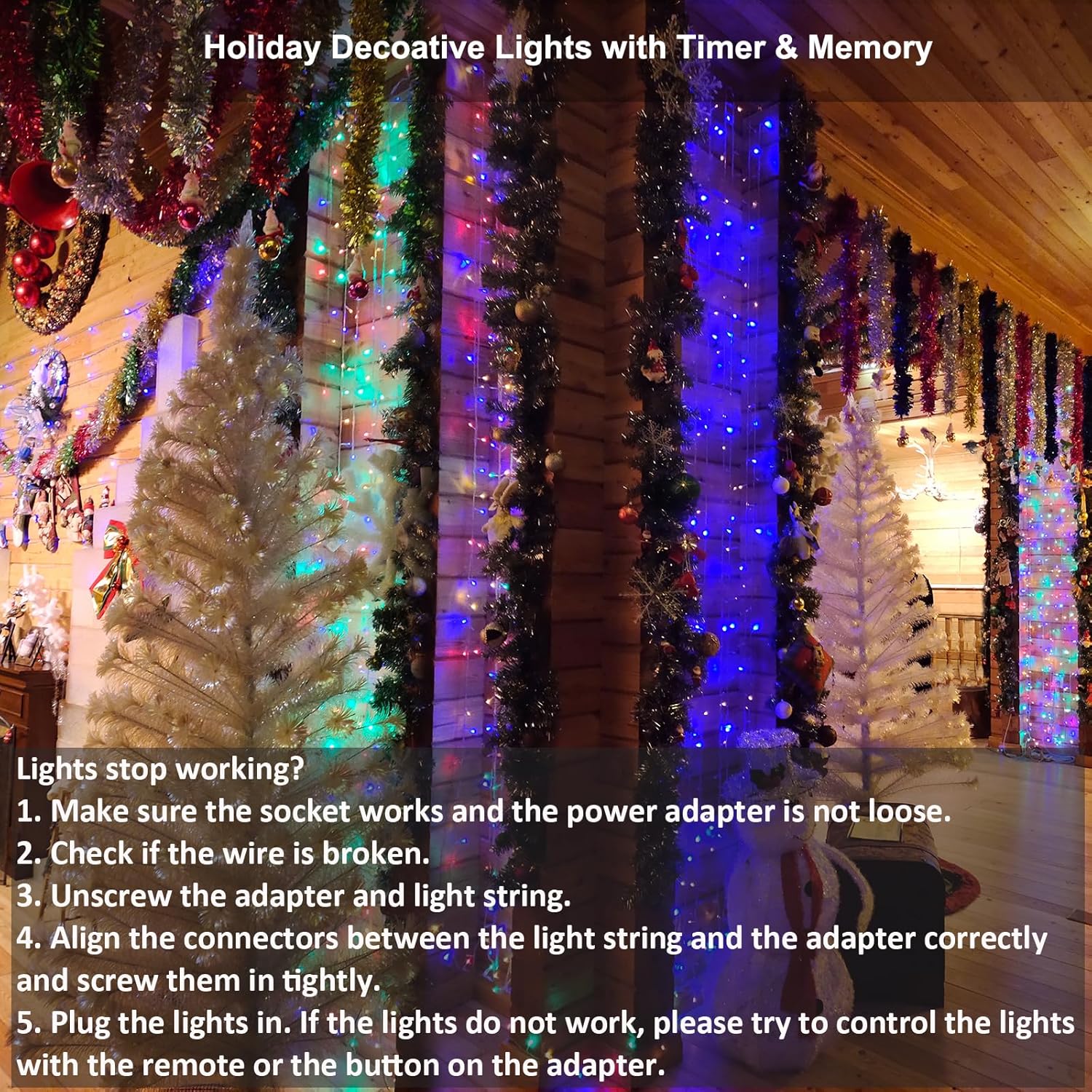 Brizled RGB Christmas Lights, 164ft 500 LED Color Changing String Lights, Dimmable Christmas Tree Light, Indoor Multifunctional Fairy Light with Remote for Outdoor Independence Day Xmas Party Decor