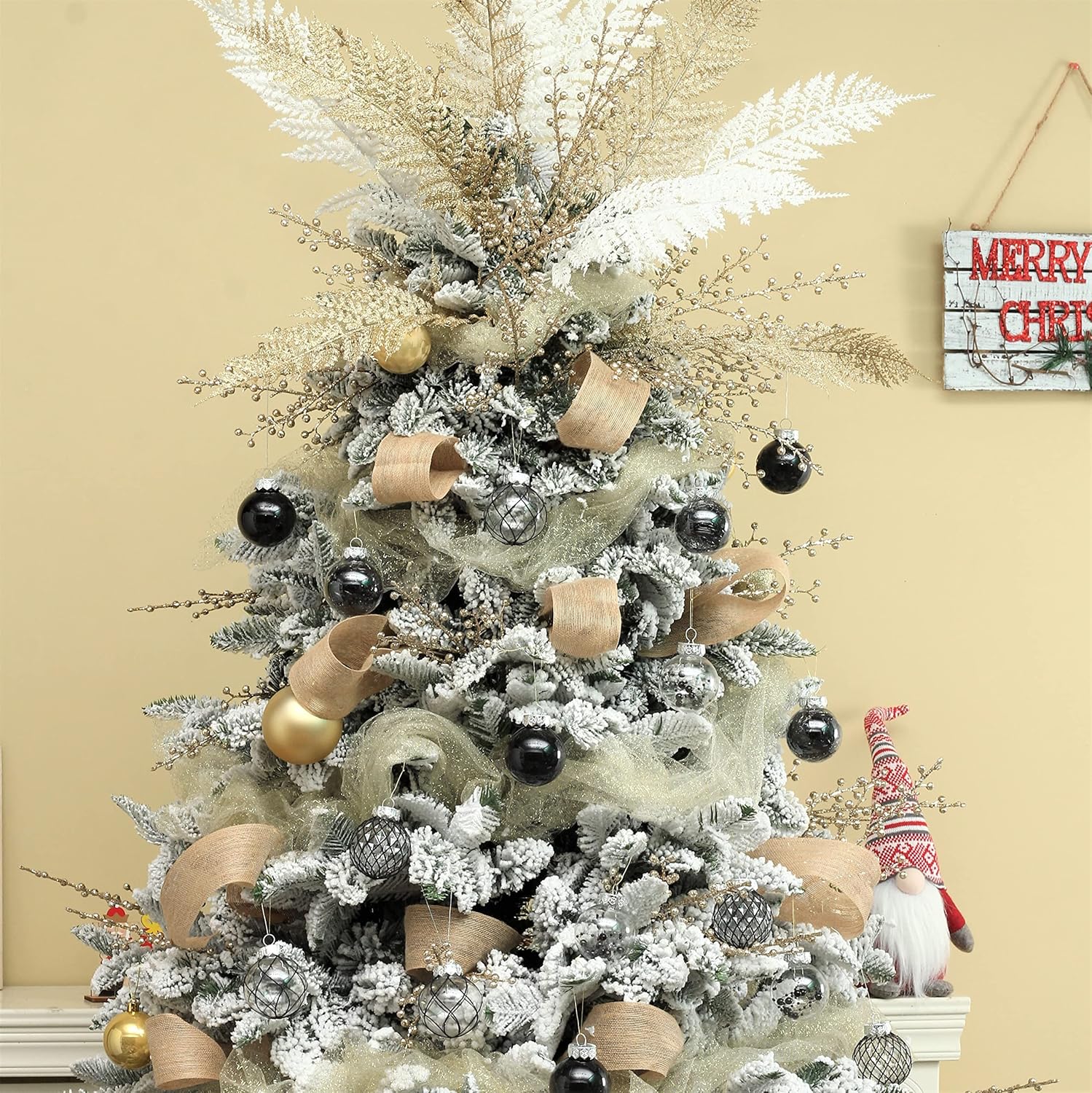 Clear Plastic Christmas Ball Ornaments, 30ct 2.36 Inch Champagne Balls for Tree Decoration - Shatterproof for Holiday Wedding Party Gifts