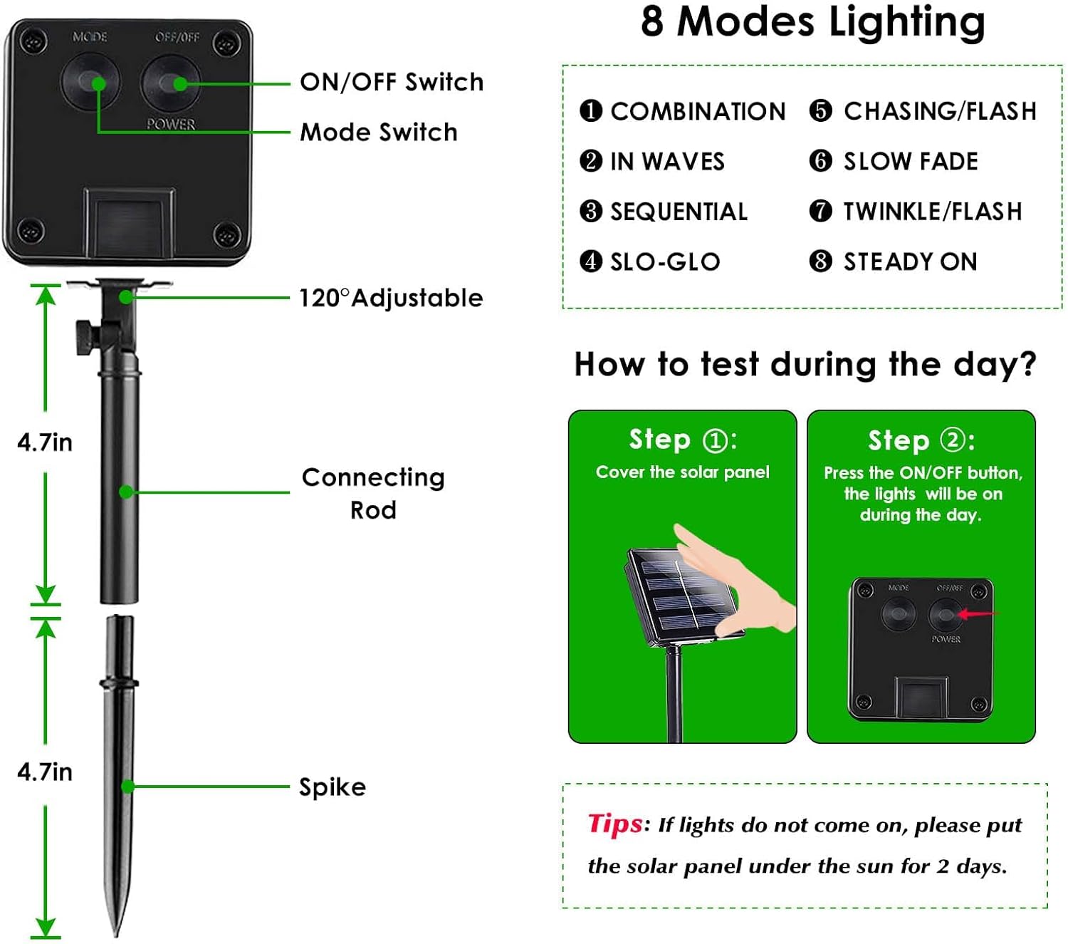 2 Pack 200 LED Solar Christmas Lights Outdoor, Solar String Lights for Outside with 8 Lighting Modes, Waterproof Green Wire Solar Powered Tree Light for Xmas Party Yard Garden Decorations (Multicolor)