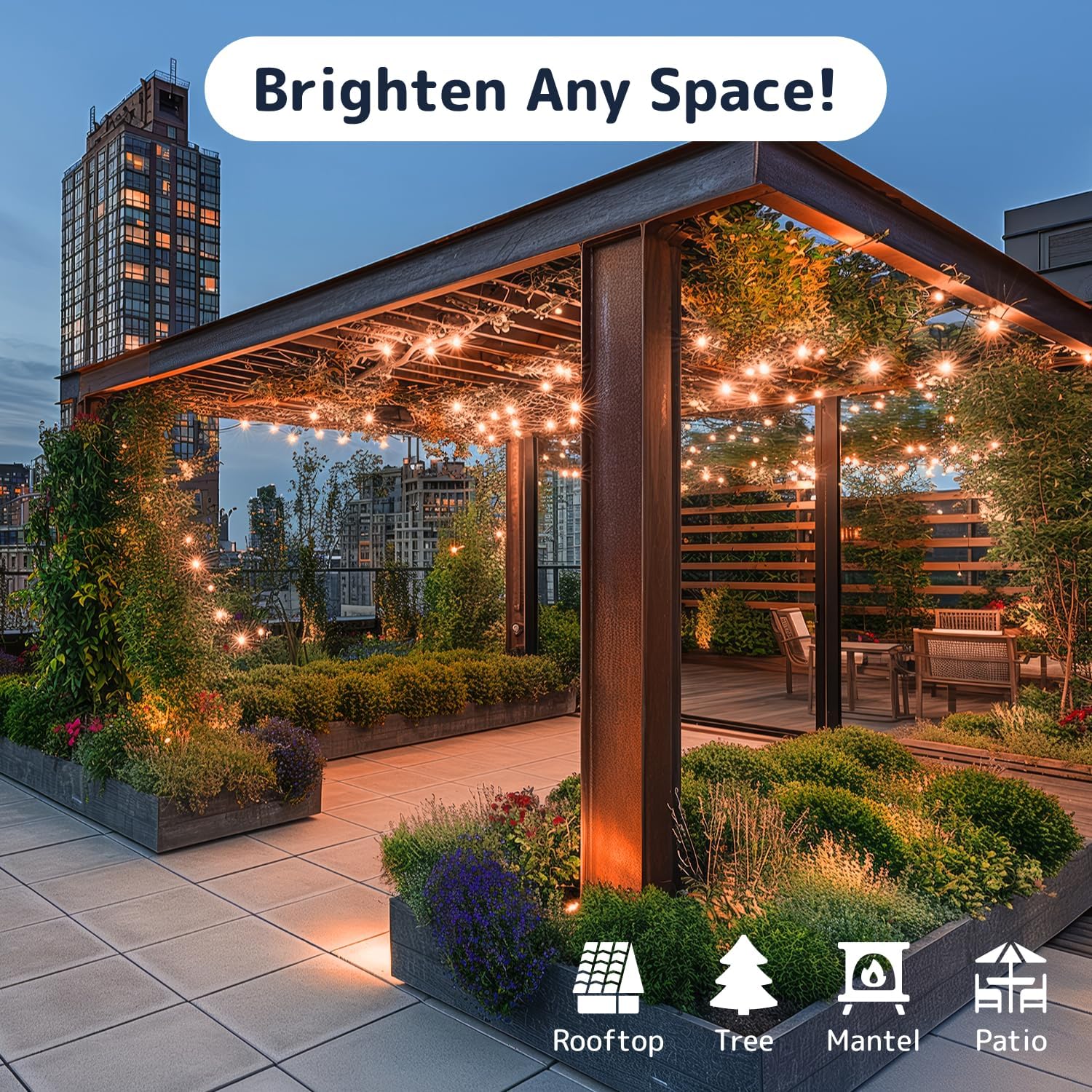 PREXTEX 100 Count Clear Christmas Lights - 20 ft Ultra Bright String Lights with Green Wire for Indoor and Outdoor Use, Christmas Trees, Holidays, Patios and Garden