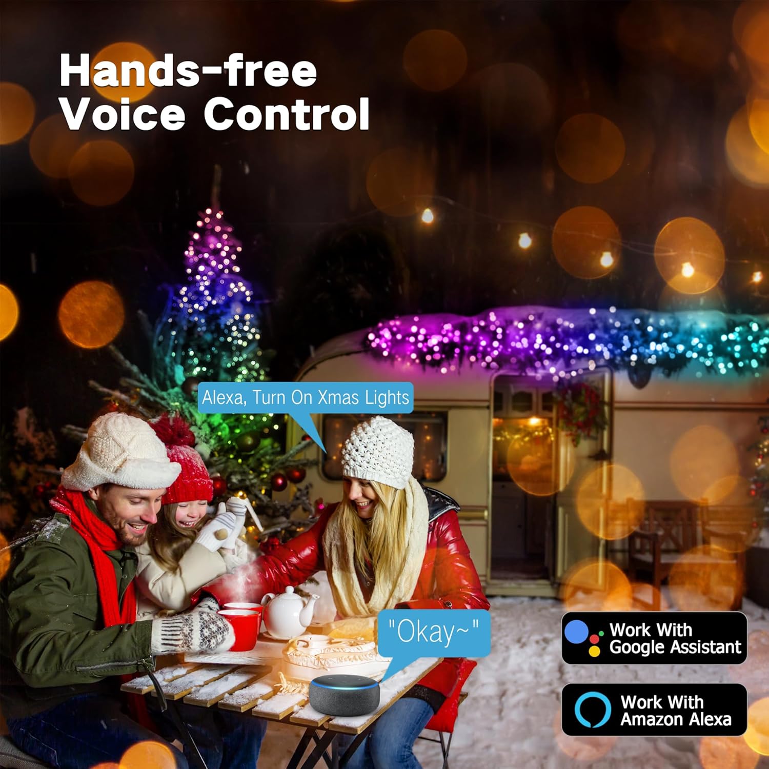 Brizled RGB Christmas Lights, 164ft 500 LED Color Changing String Lights, Dimmable Christmas Tree Light, Indoor Multifunctional Fairy Light with Remote for Outdoor Independence Day Xmas Party Decor