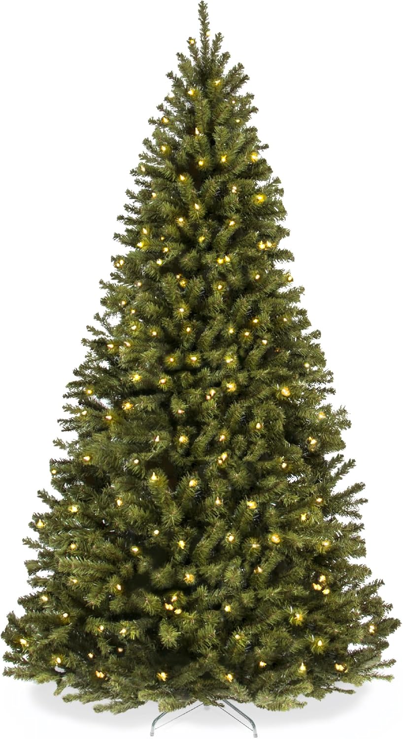 Best Choice Products Artificial Christmas Tree, 6ft Premium Pre-Lit Realistic Spruce Holiday Décor w/Dense Branches, Metal Base - Green Spruce