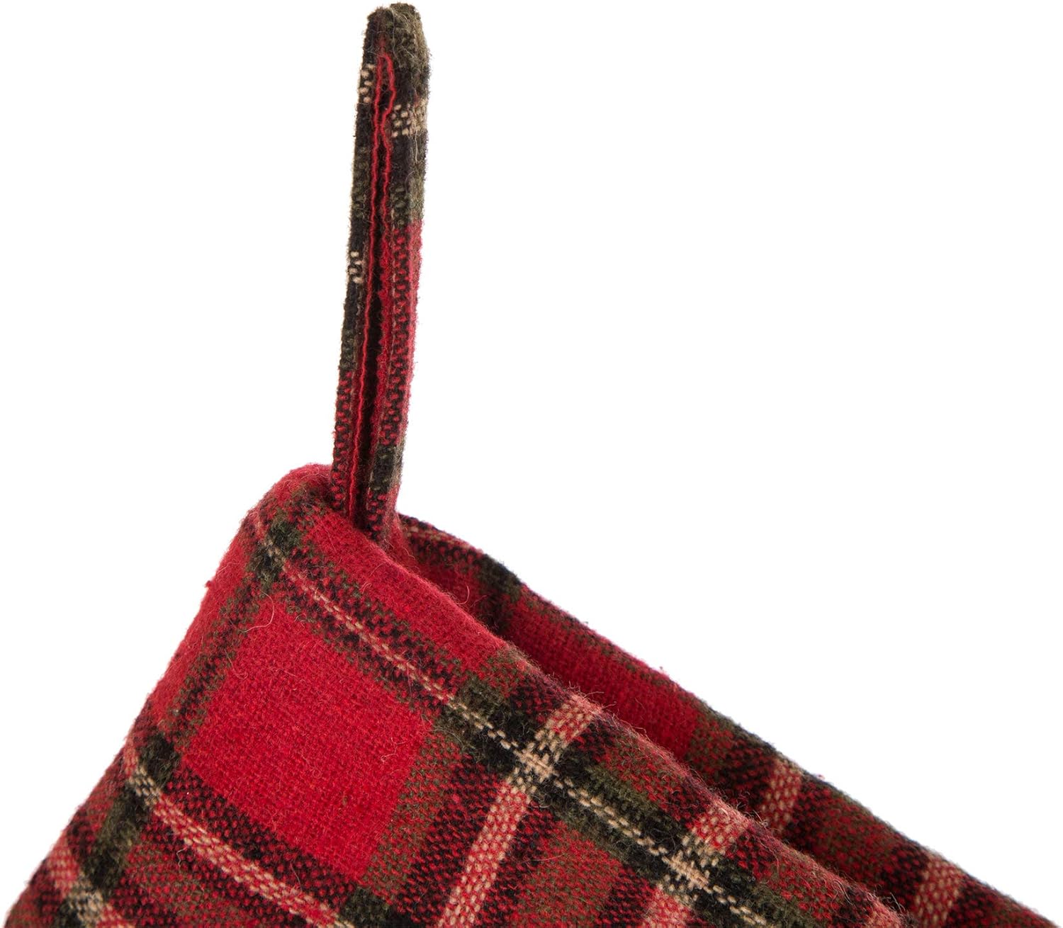 Glitzhome 19 L Handmade Hooked Dog Christmas Stocking for Family Holiday Season Party Decor