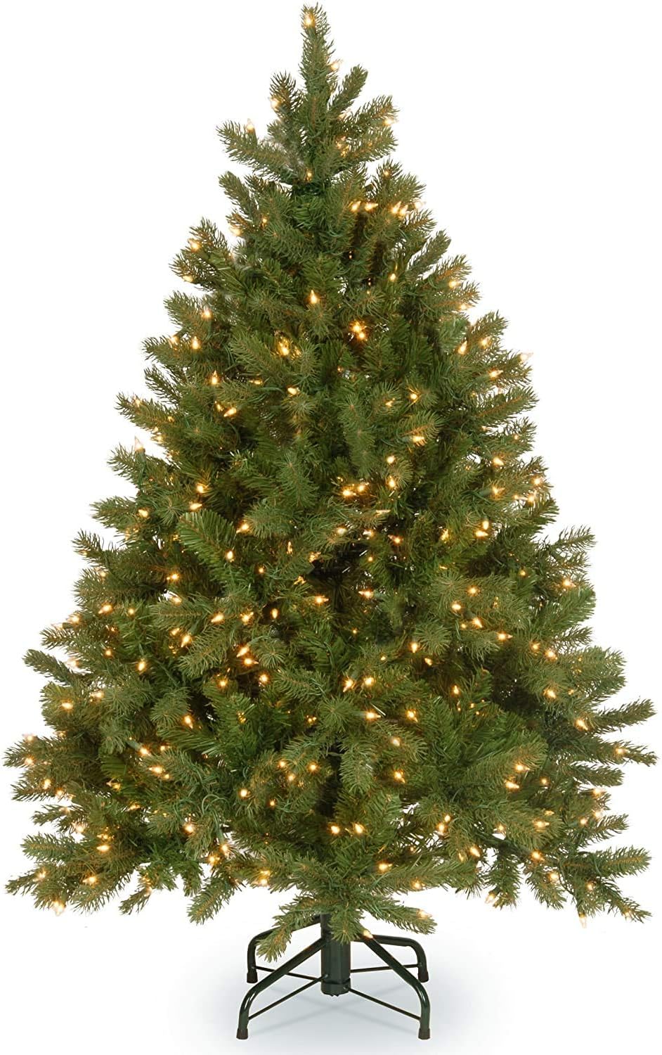 National Tree Company 6.5 ft Pre-Lit Downswept Douglas Fir Artificial Christmas Tree, 650 Clear Lights, 1,227 Tips, Includes Stand, Green