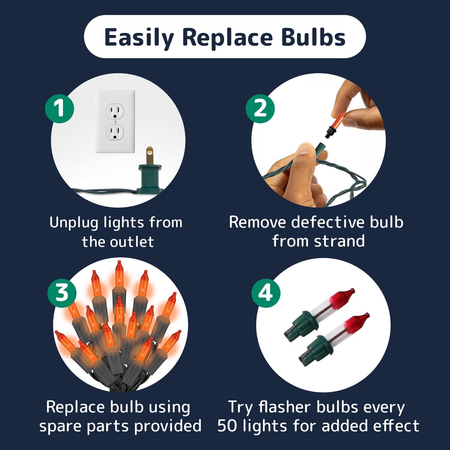 PREXTEX 100 Count Clear Christmas Lights - 20 ft Ultra Bright String Lights with Green Wire for Indoor and Outdoor Use, Christmas Trees, Holidays, Patios and Garden