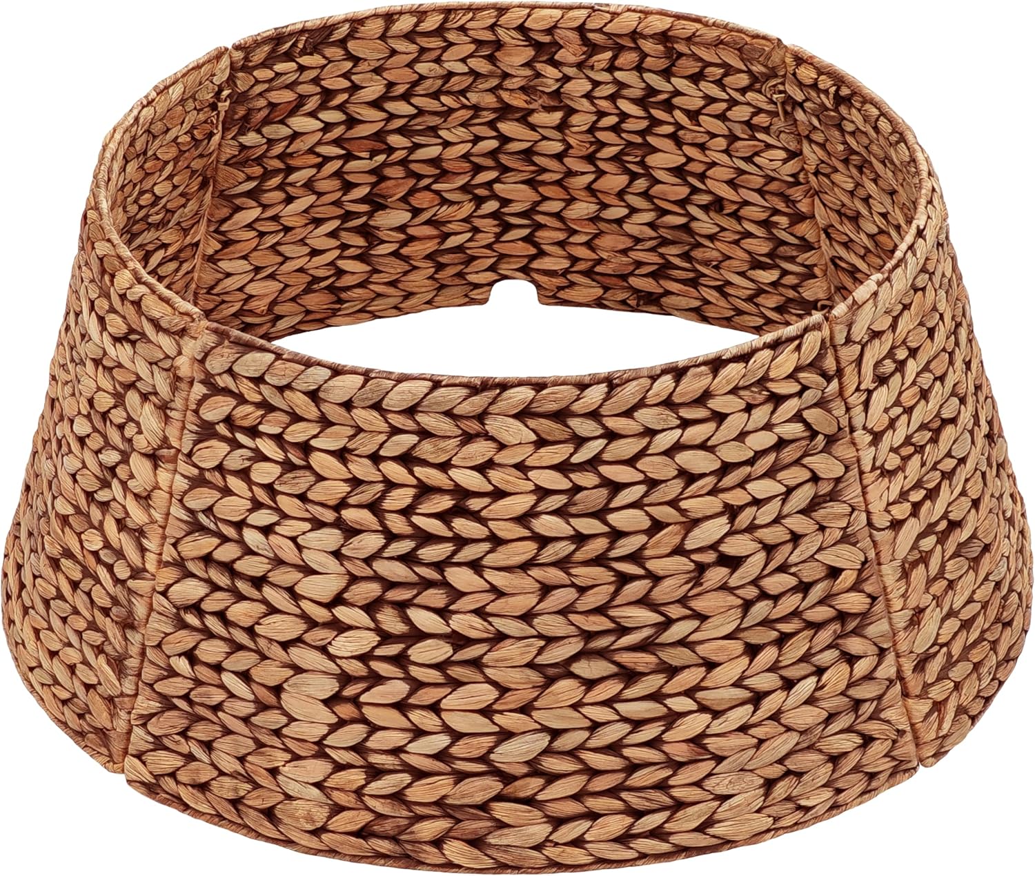 CENBOSS Rattan Christmas Tree Collar, Wicker Tree Skirt & Stand Base Cover (Brown Wash, 24 inch)