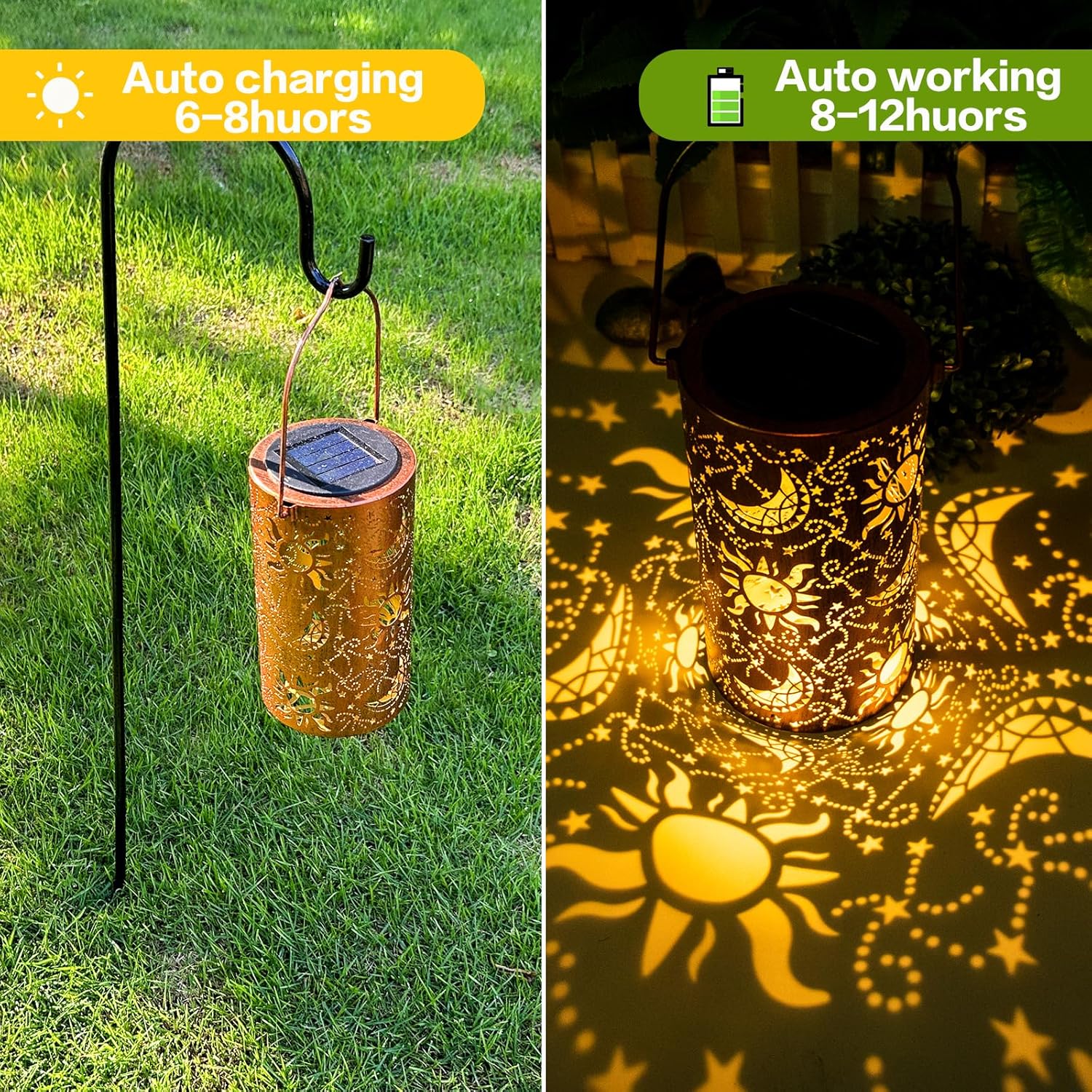 Christmas Gifts For women,Solar Lanterns Outdoor Hanging Lantern Lights, Dragonfly Hollowed-Out Metal Decor Lantern, Waterproof LED Decorative Garden Light - Delicate Garden Decoration for Patio, Yard