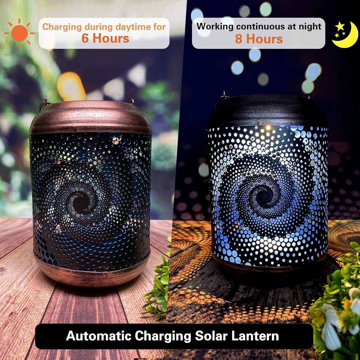 Christmas Gifts For women,Solar Lanterns Outdoor Hanging Lantern Lights, Dragonfly Hollowed-Out Metal Decor Lantern, Waterproof LED Decorative Garden Light - Delicate Garden Decoration for Patio, Yard