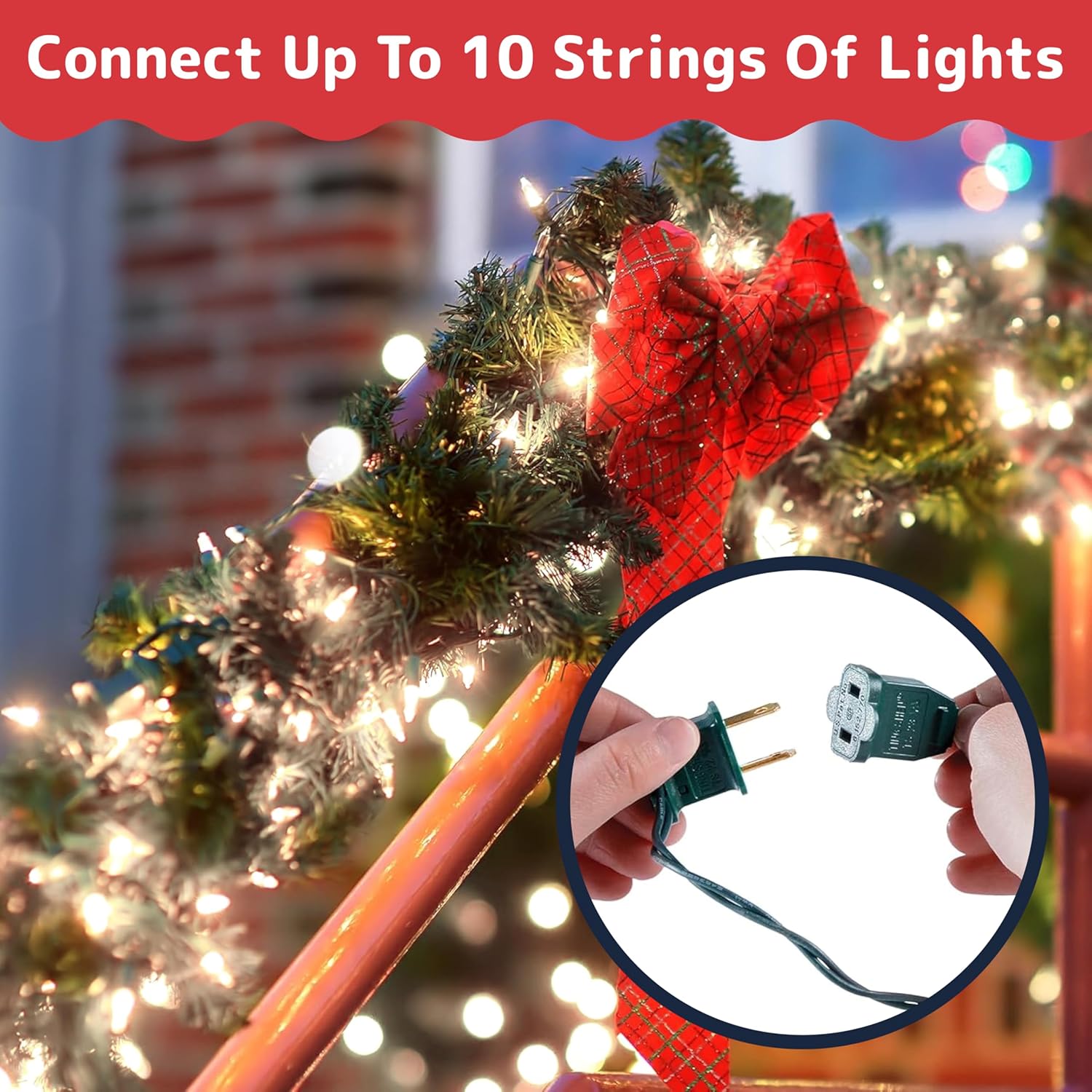 PREXTEX 100 Count Clear Christmas Lights - 20 ft Ultra Bright String Lights with Green Wire for Indoor and Outdoor Use, Christmas Trees, Holidays, Patios and Garden