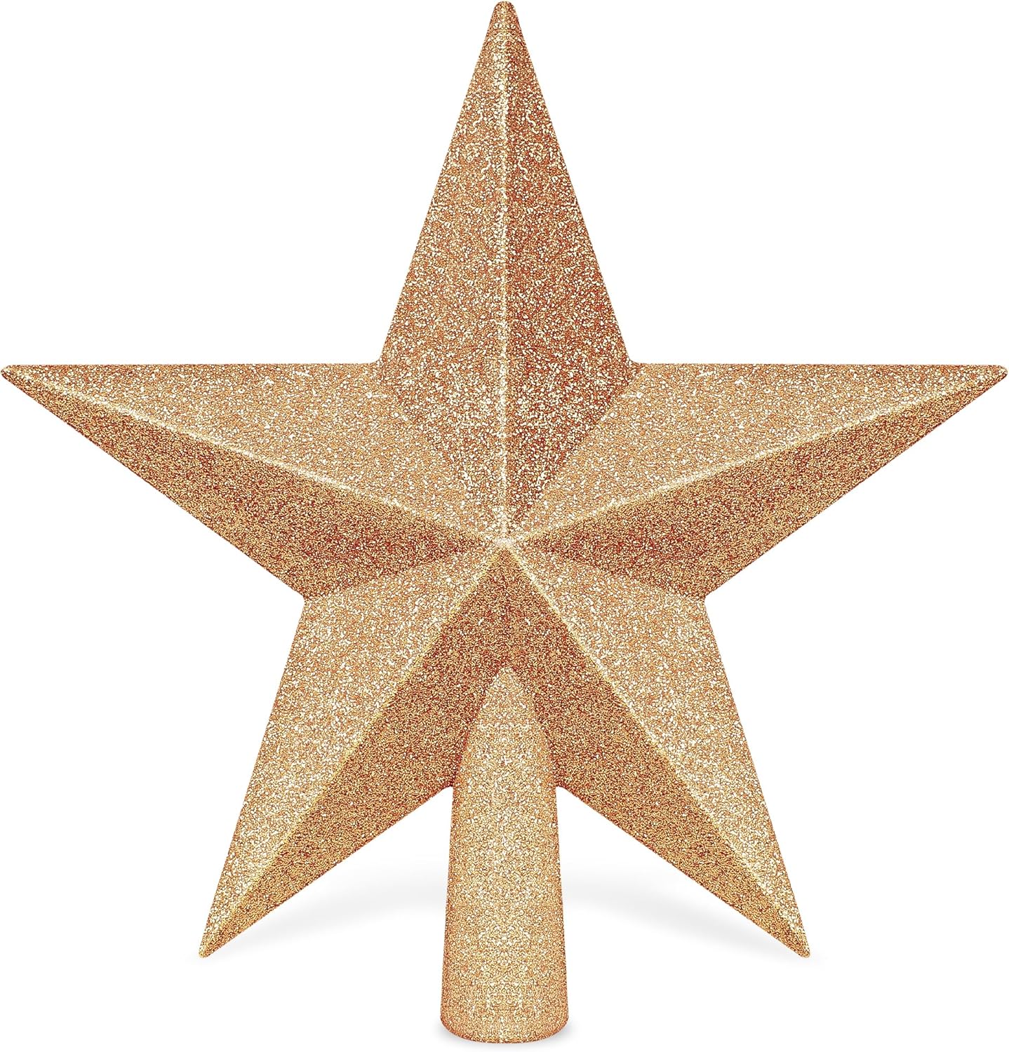 Christmas Tree Star Topper, 8 Gold Xmas Star Tree Decorations, 3D Shatterproof Bethlehem Star Tree Topper Decorations, Waterproof Christmas Tree Topper Decor for Holiday Home Outdoor Ornament