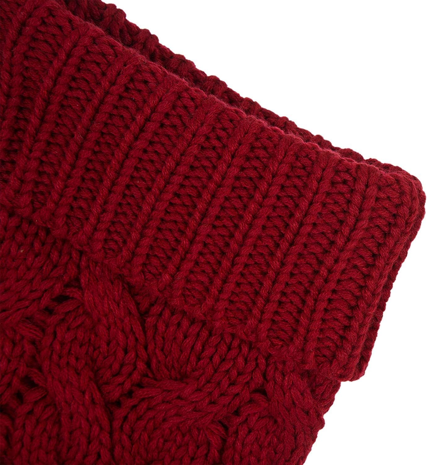 Glitzhome 19 L Handmade Hooked Dog Christmas Stocking for Family Holiday Season Party Decor