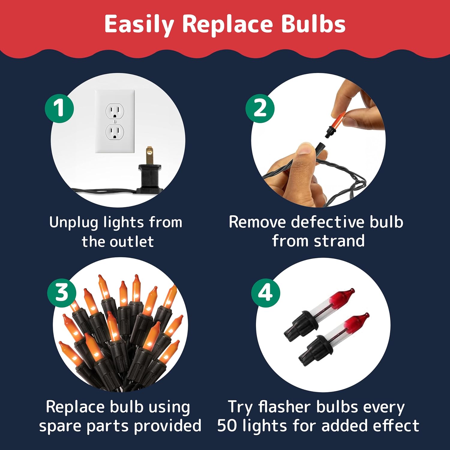 PREXTEX 100 Count Clear Christmas Lights - 20 ft Ultra Bright String Lights with Green Wire for Indoor and Outdoor Use, Christmas Trees, Holidays, Patios and Garden