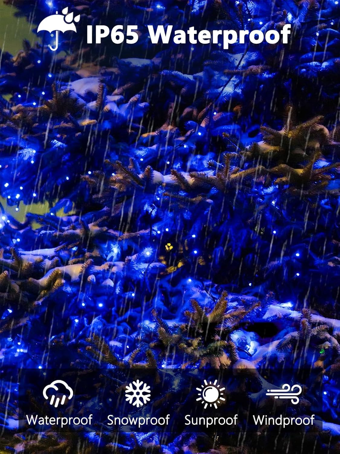 2 Pack 200 LED Solar Christmas Lights Outdoor, Solar String Lights for Outside with 8 Lighting Modes, Waterproof Green Wire Solar Powered Tree Light for Xmas Party Yard Garden Decorations (Multicolor)