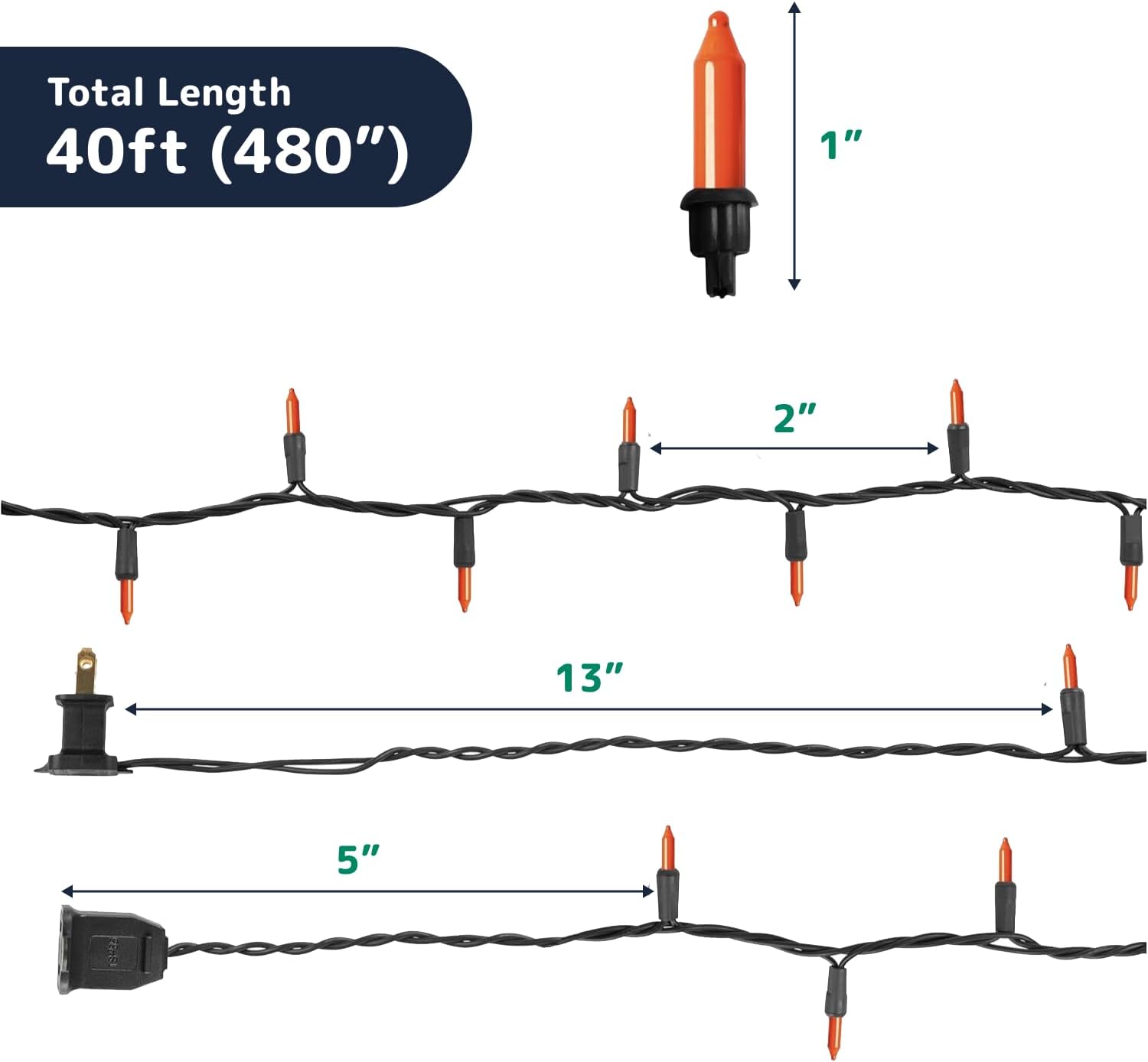 PREXTEX 100 Count Clear Christmas Lights - 20 ft Ultra Bright String Lights with Green Wire for Indoor and Outdoor Use, Christmas Trees, Holidays, Patios and Garden