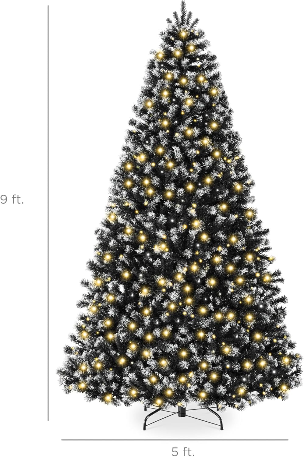 Best Choice Products Artificial Christmas Tree, 6ft Premium Pre-Lit Realistic Spruce Holiday Décor w/Dense Branches, Metal Base - Green Spruce