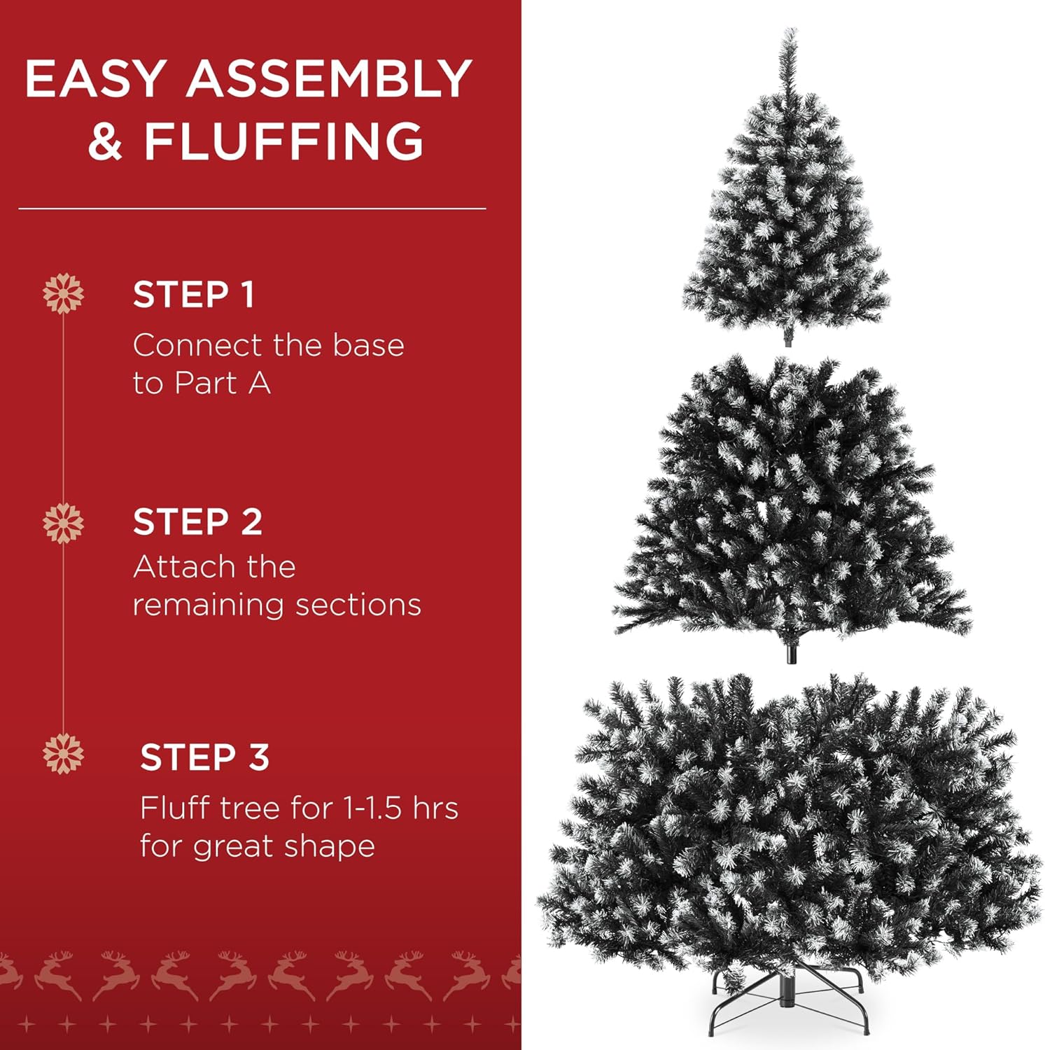 Best Choice Products Artificial Christmas Tree, 6ft Premium Pre-Lit Realistic Spruce Holiday Décor w/Dense Branches, Metal Base - Green Spruce