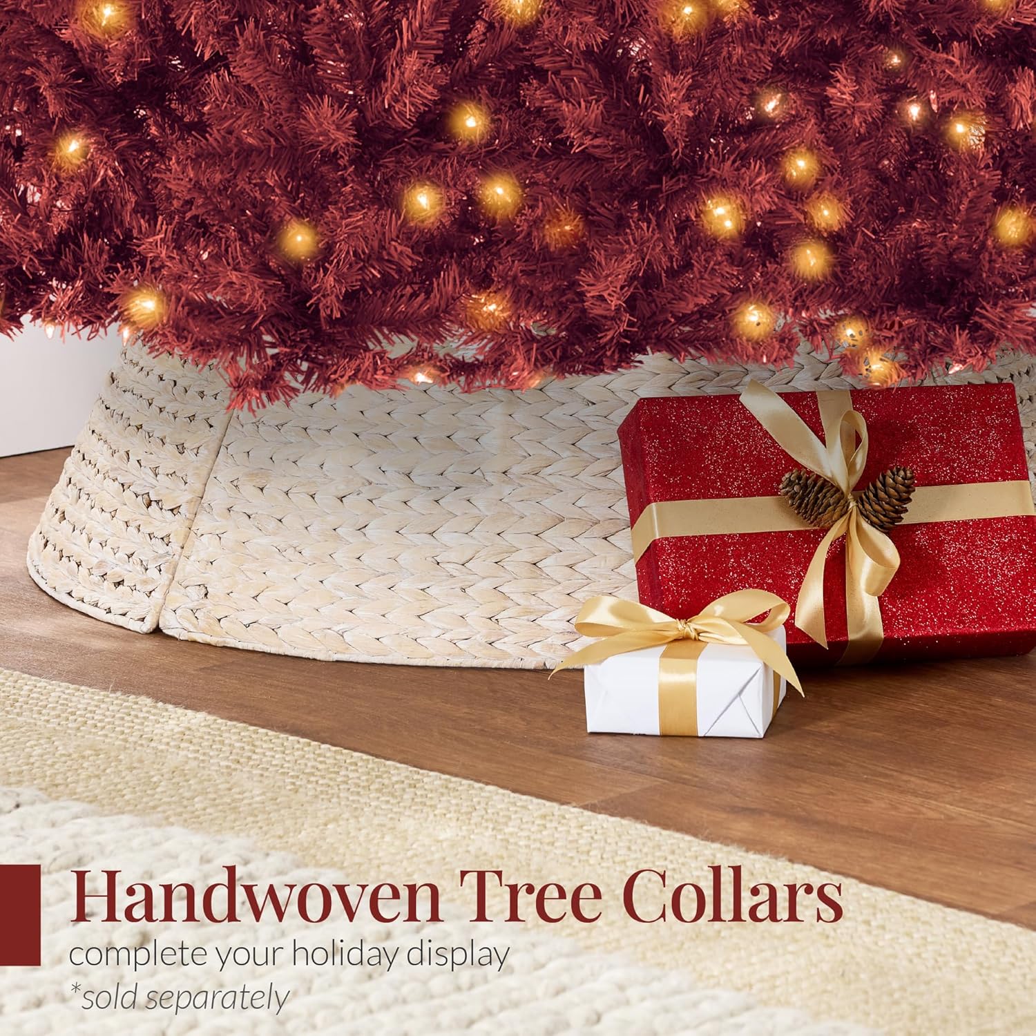 Best Choice Products 6ft Pre-Lit Christmas Tree Premium Hinged Artificial Pine Lighted Holiday Tree for Home, Office w/ 1,000 Branch Tips, 250 Lights, Metal Hinges, Foldable Base