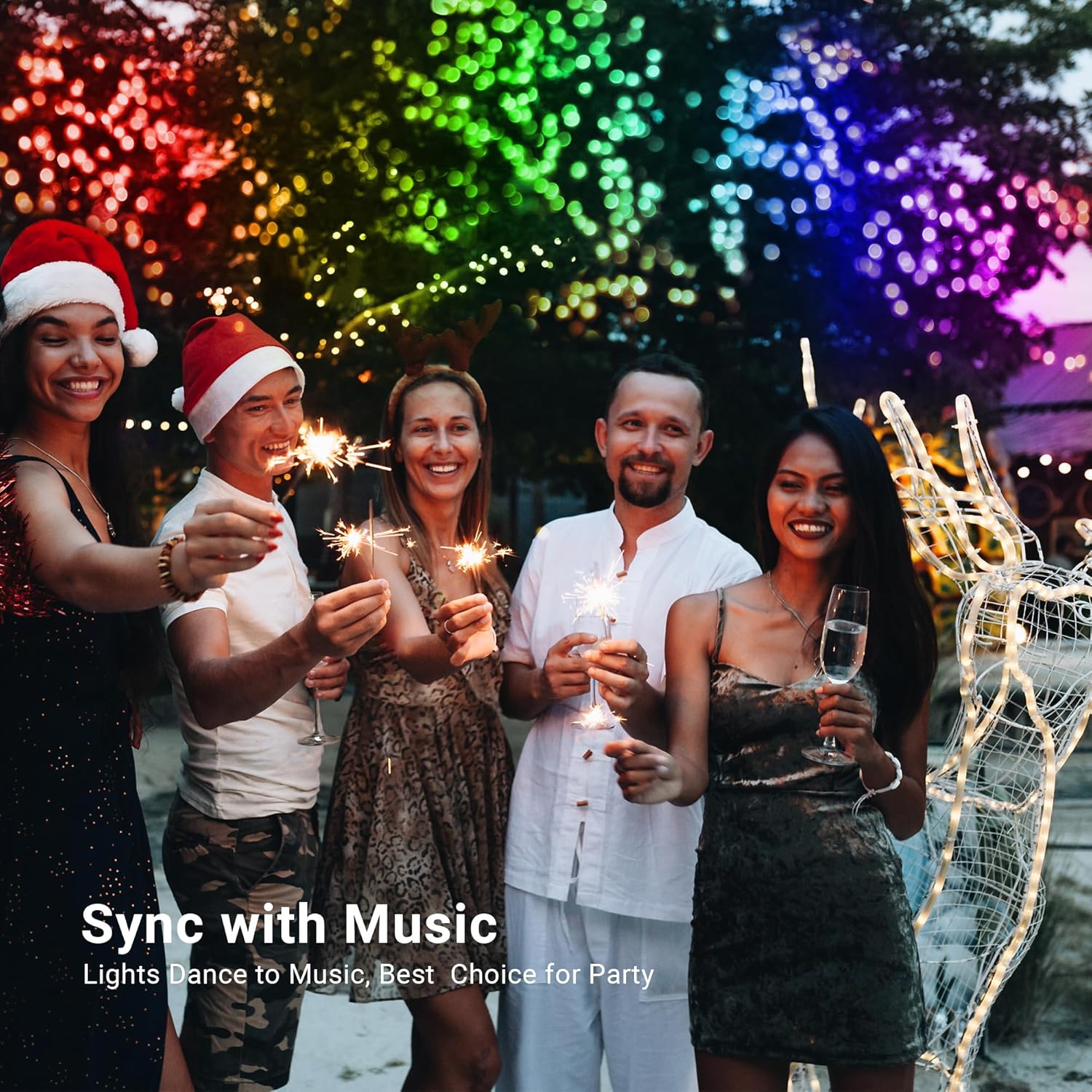 Brizled RGB Christmas Lights, 164ft 500 LED Color Changing String Lights, Dimmable Christmas Tree Light, Indoor Multifunctional Fairy Light with Remote for Outdoor Independence Day Xmas Party Decor