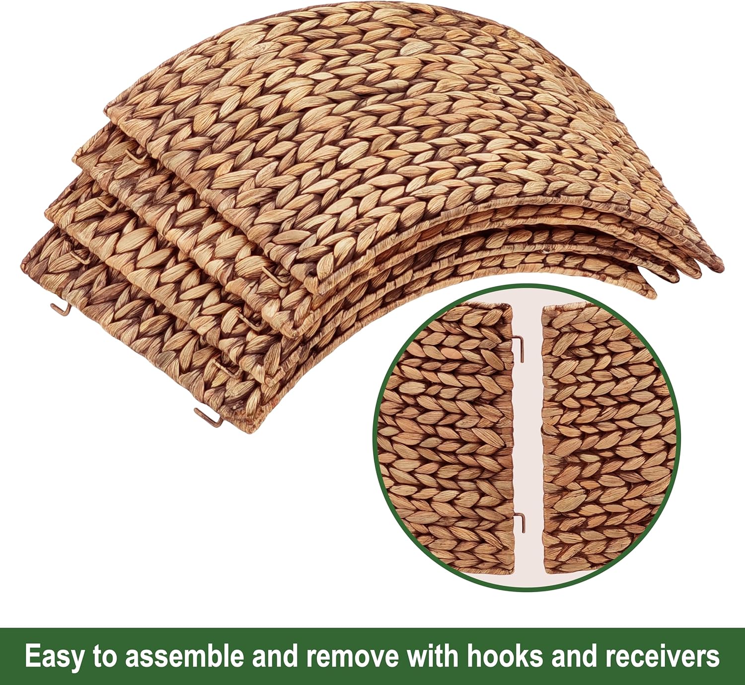 CENBOSS Rattan Christmas Tree Collar, Wicker Tree Skirt & Stand Base Cover (Brown Wash, 24 inch)