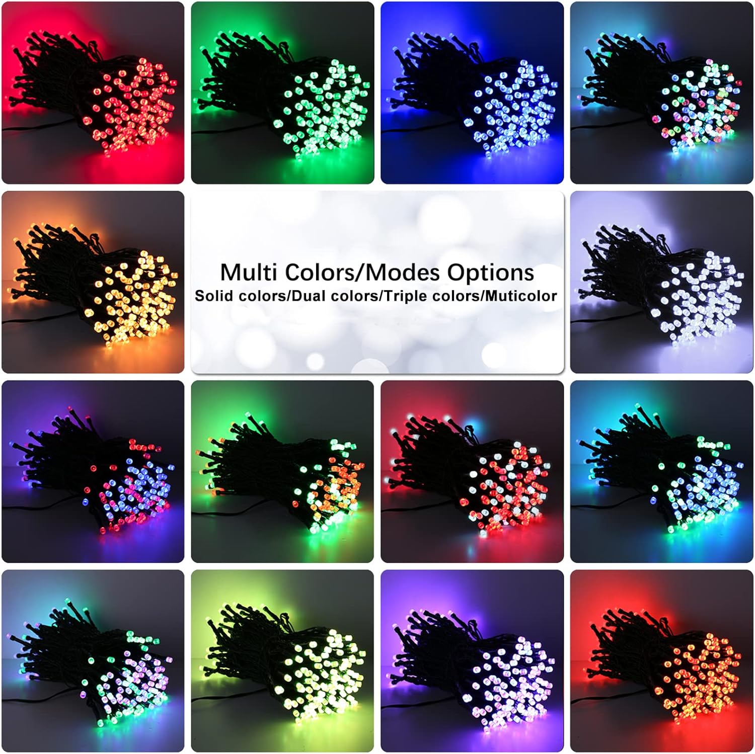 Brizled RGB Christmas Lights, 164ft 500 LED Color Changing String Lights, Dimmable Christmas Tree Light, Indoor Multifunctional Fairy Light with Remote for Outdoor Independence Day Xmas Party Decor