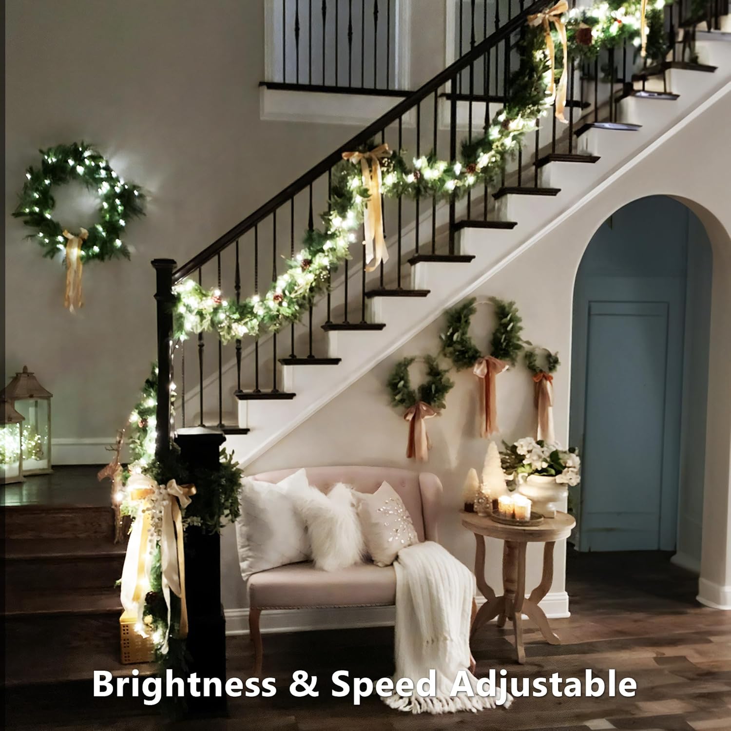 Brizled RGB Christmas Lights, 164ft 500 LED Color Changing String Lights, Dimmable Christmas Tree Light, Indoor Multifunctional Fairy Light with Remote for Outdoor Independence Day Xmas Party Decor