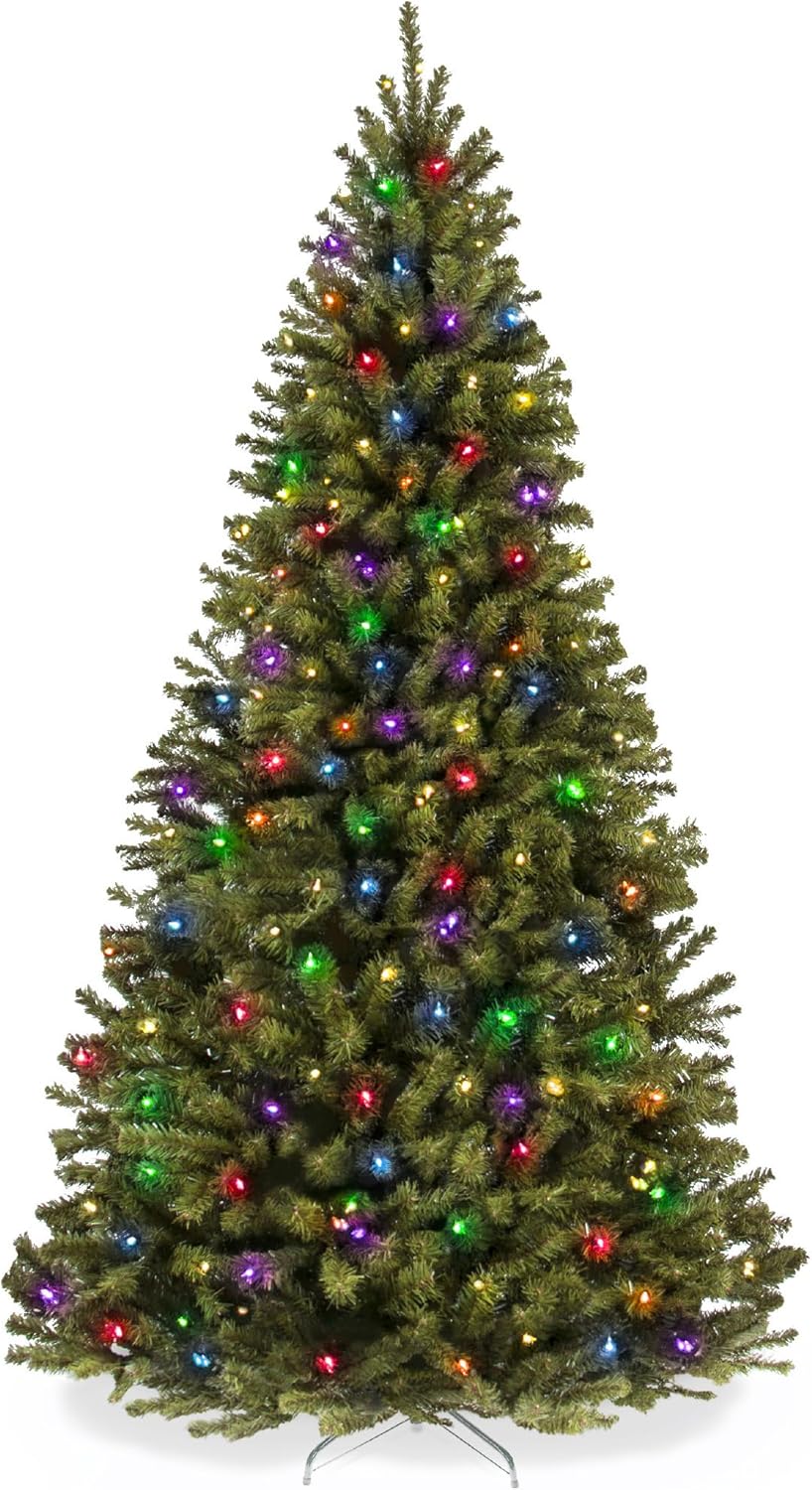 Best Choice Products Artificial Christmas Tree, 6ft Premium Pre-Lit Realistic Spruce Holiday Décor w/Dense Branches, Metal Base - Green Spruce