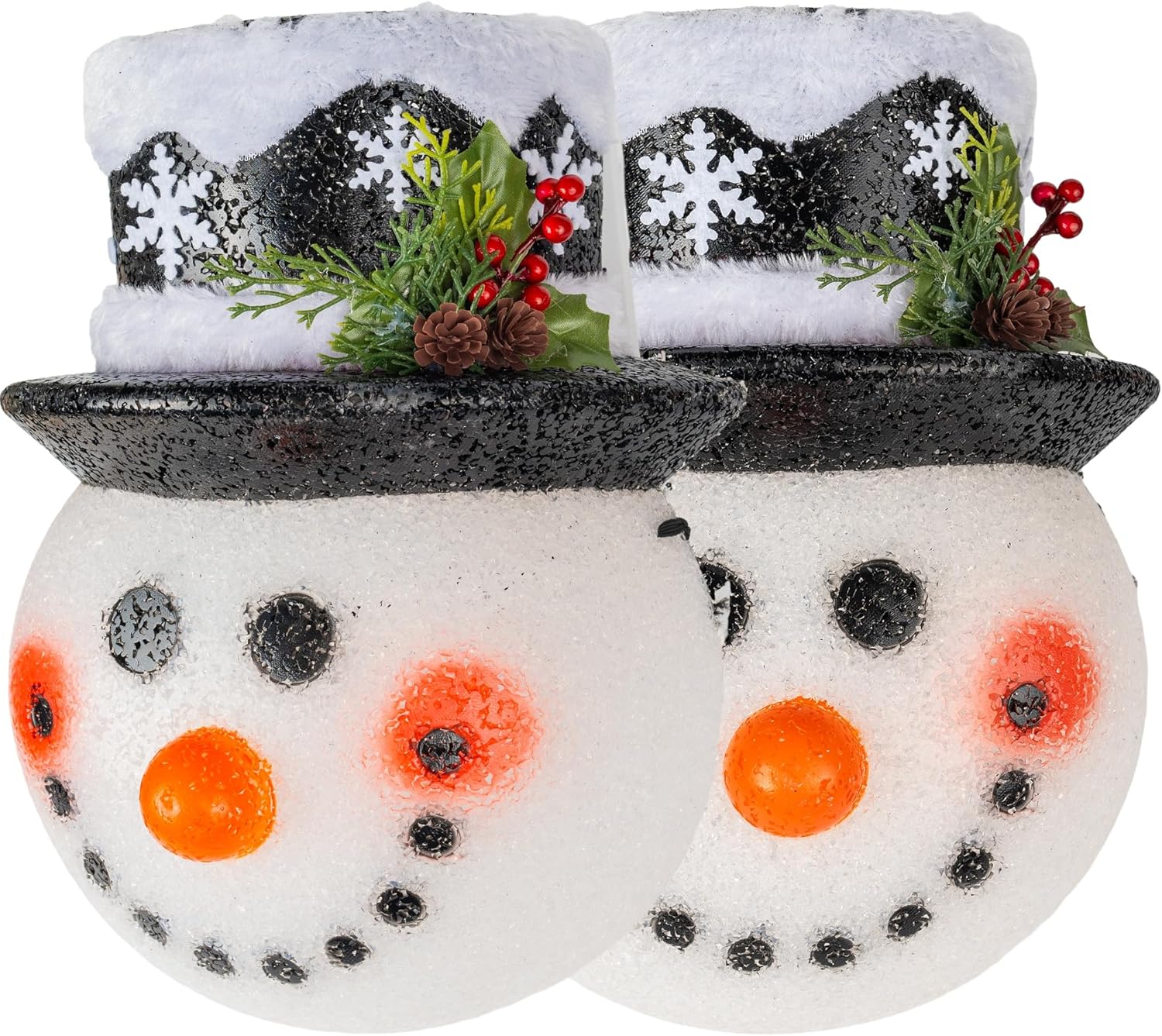 FUNPENY 2 Pack Snowman Christmas Porch Light Covers 12 Inch, Christmas Outdoor Decorations Holiday Light Covers for Porch Lights, Garage Lights, Large Light Fixtures