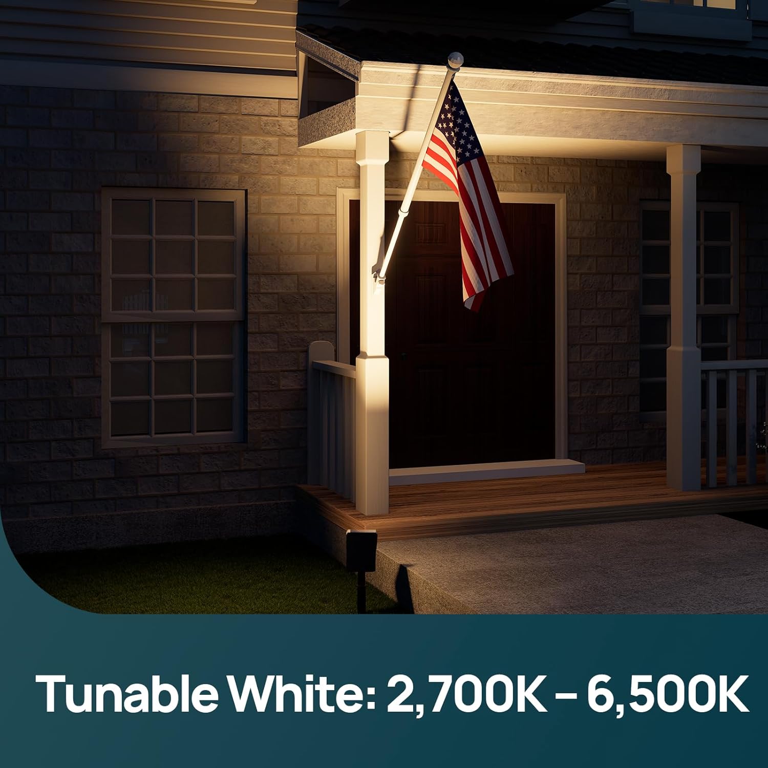 Linkind Smart Solar Spot Lights Outdoor SL5C, Solar Lights Outdoor Spotlight Color Changing APP/Voice Control Landscape Lighting, IP67 Christmas Decorations for Yard, Garden, Pathway(2 Pack)