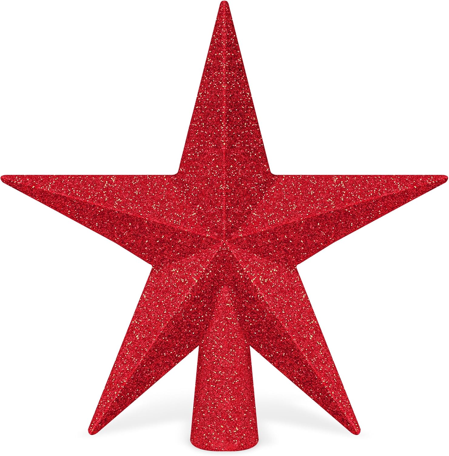 Christmas Tree Star Topper, 8 Gold Xmas Star Tree Decorations, 3D Shatterproof Bethlehem Star Tree Topper Decorations, Waterproof Christmas Tree Topper Decor for Holiday Home Outdoor Ornament