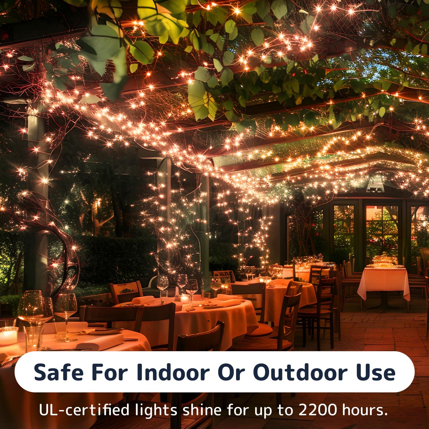 PREXTEX 100 Count Clear Christmas Lights - 20 ft Ultra Bright String Lights with Green Wire for Indoor and Outdoor Use, Christmas Trees, Holidays, Patios and Garden