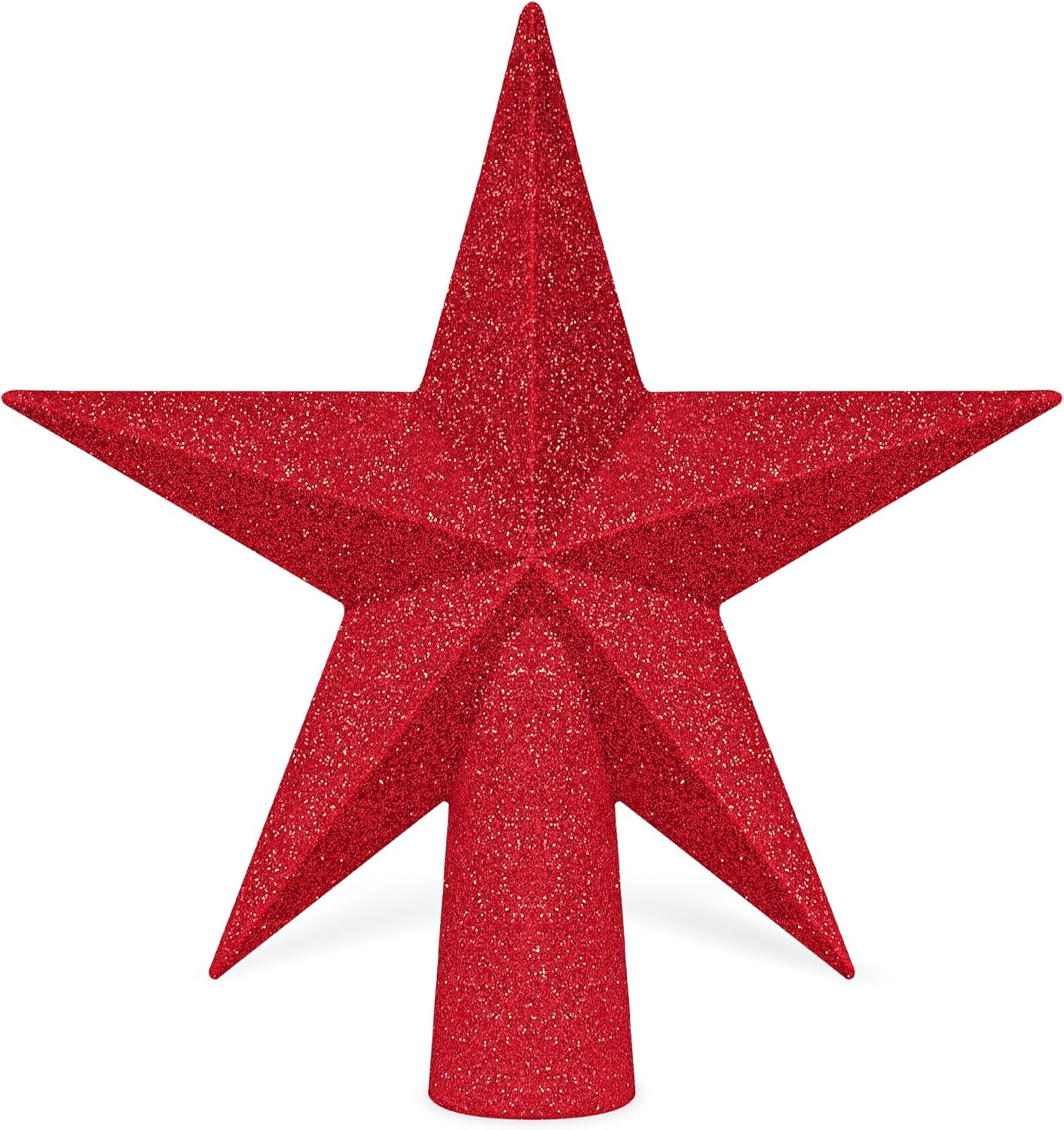 Christmas Tree Star Topper, 8 Gold Xmas Star Tree Decorations, 3D Shatterproof Bethlehem Star Tree Topper Decorations, Waterproof Christmas Tree Topper Decor for Holiday Home Outdoor Ornament