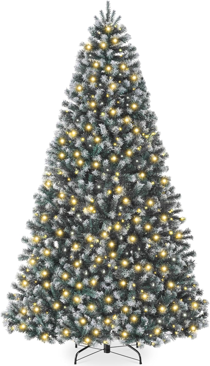 Best Choice Products Artificial Christmas Tree, 6ft Premium Pre-Lit Realistic Spruce Holiday Décor w/Dense Branches, Metal Base - Green Spruce