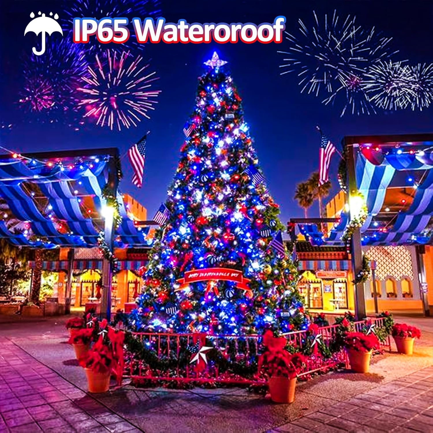 2 Pack 200 LED Solar Christmas Lights Outdoor, Solar String Lights for Outside with 8 Lighting Modes, Waterproof Green Wire Solar Powered Tree Light for Xmas Party Yard Garden Decorations (Multicolor)