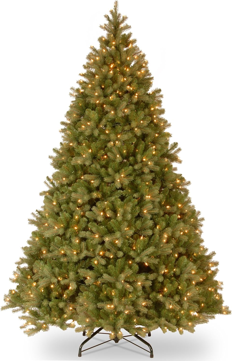 National Tree Company 6.5 ft Pre-Lit Downswept Douglas Fir Artificial Christmas Tree, 650 Clear Lights, 1,227 Tips, Includes Stand, Green