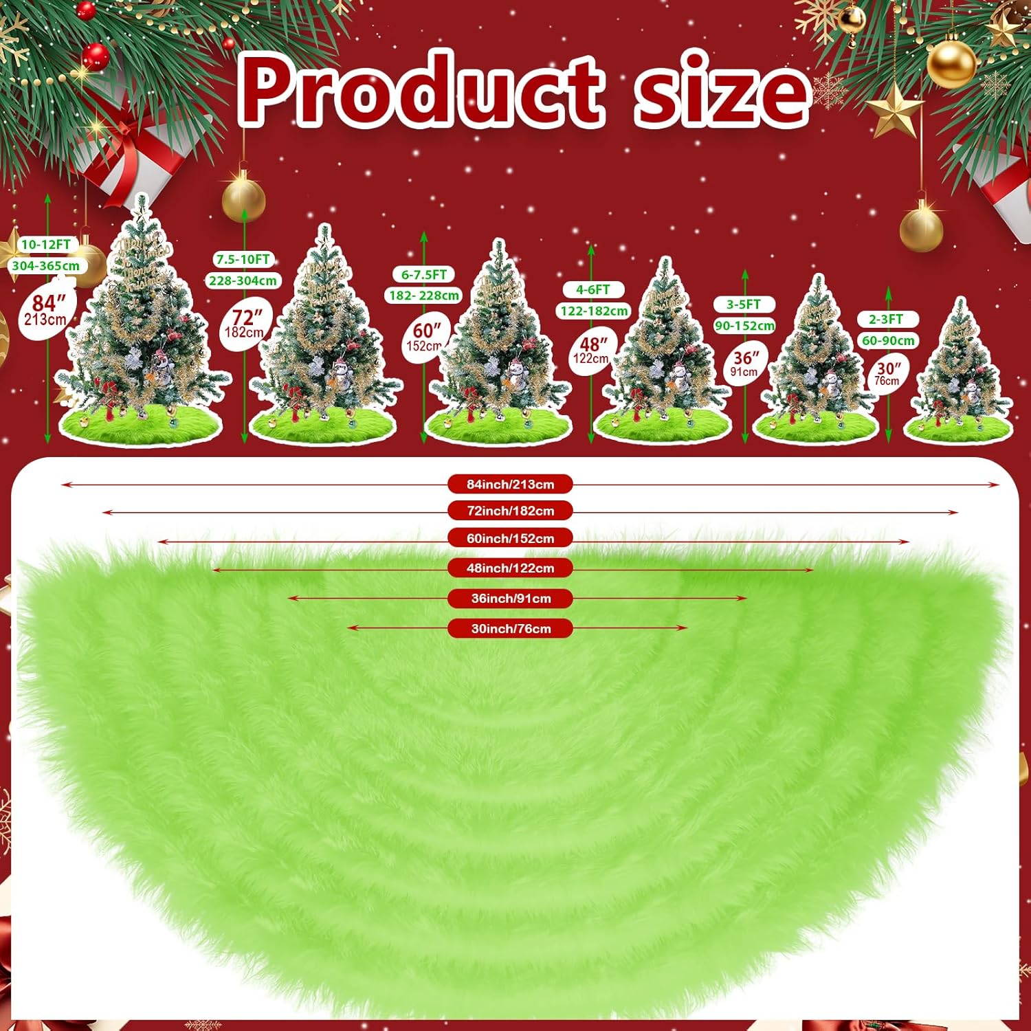 Christmas Tree Skirt 36 inch Wool Fur White Tree Skirt Small Snowy White Plush Velvet Tree Skirt Party Christmas Tree Decoration