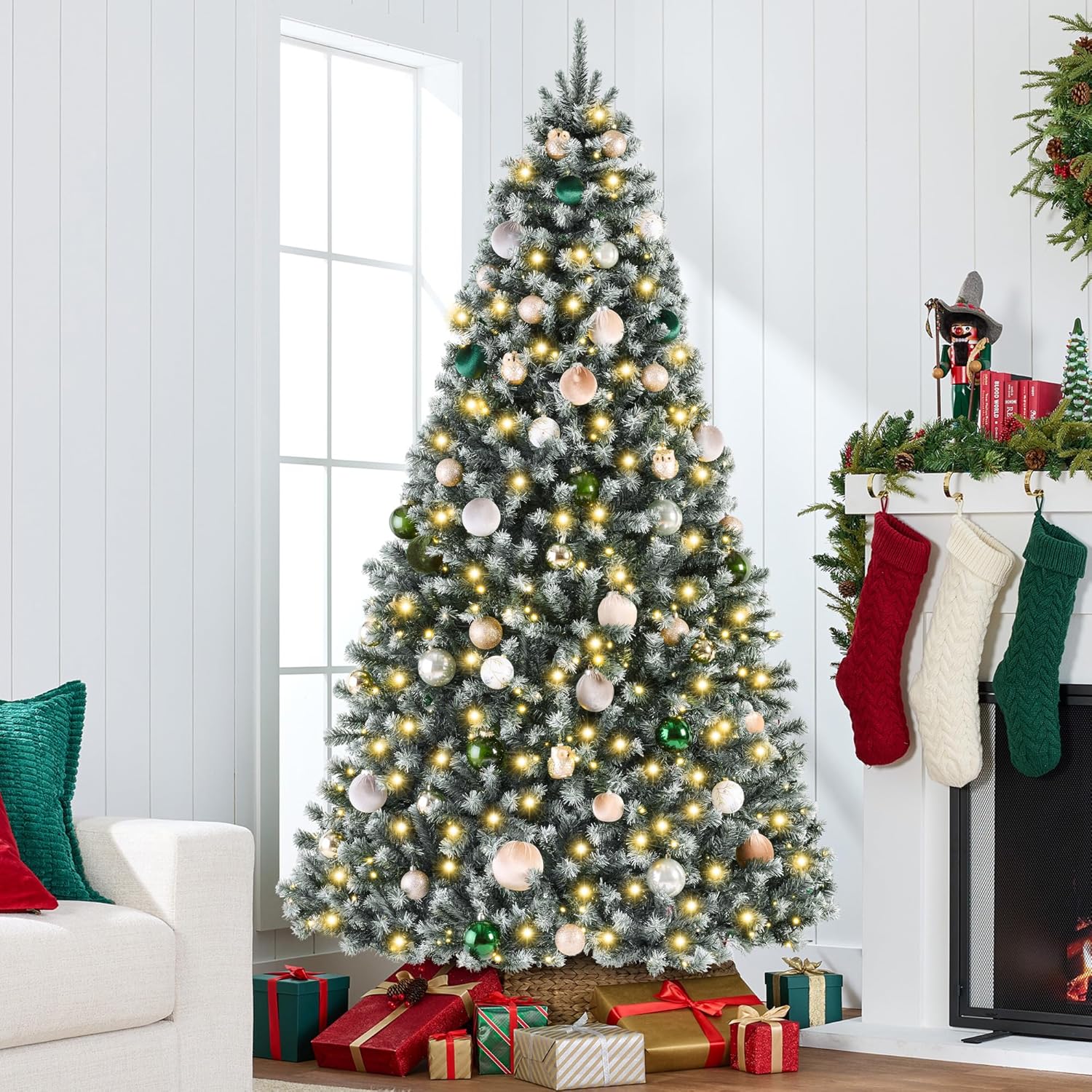 Best Choice Products Artificial Christmas Tree, 6ft Premium Pre-Lit Realistic Spruce Holiday Décor w/Dense Branches, Metal Base - Green Spruce