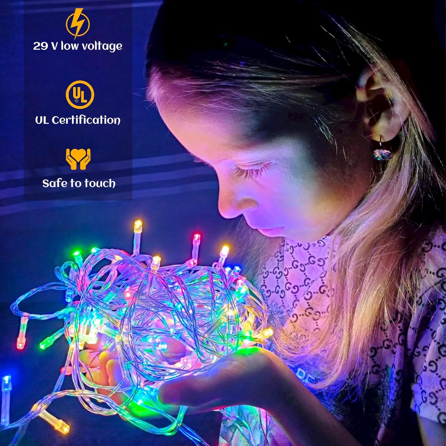 66ft Icicle Lights for Outside - 640 LED Christmas Lights Outdoor with 120 Drops 8 Modes, Plug in Twinkle Light Outside for Holiday Wedding Party Tree Room Indoor Thanksgiving Decoration, Warm White