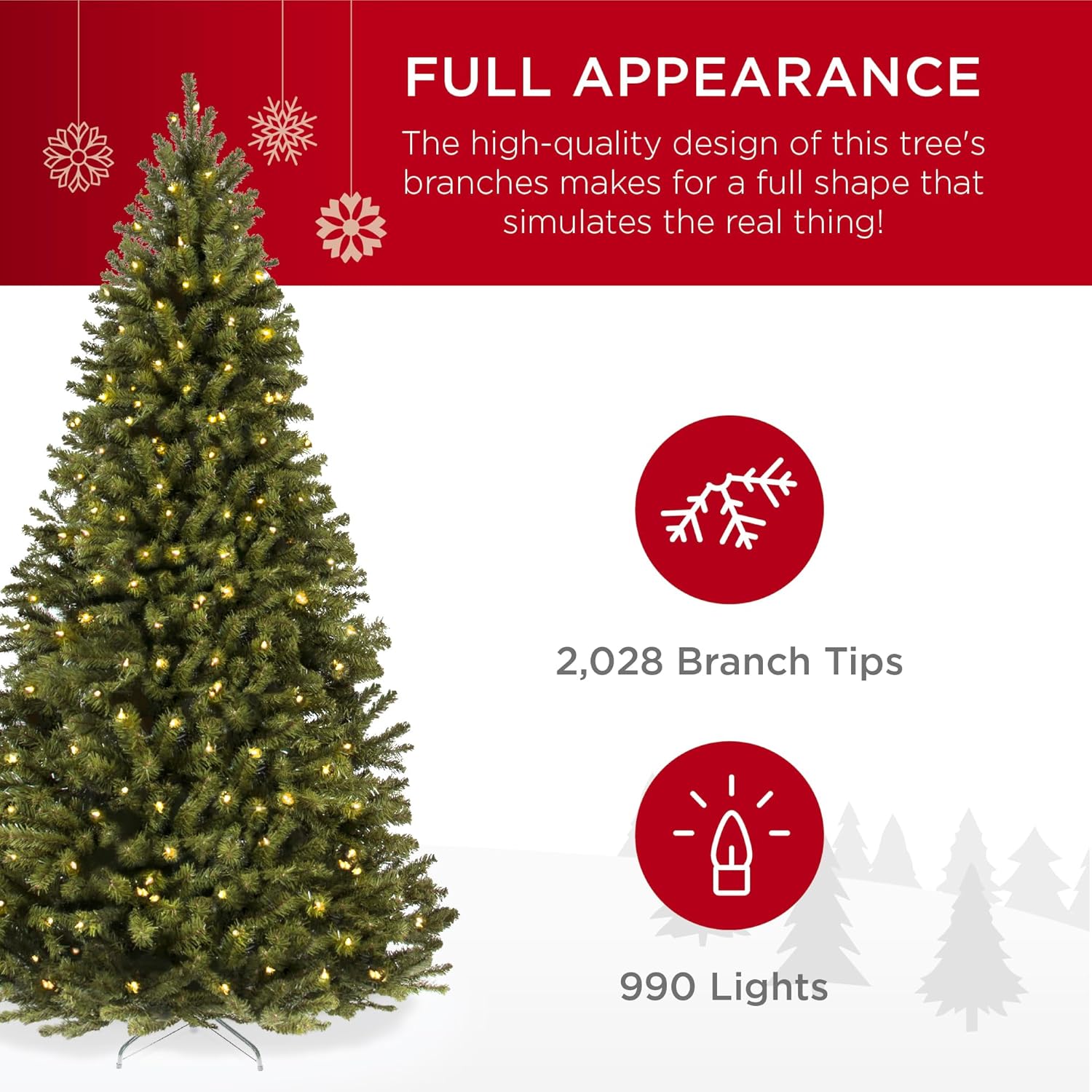 Best Choice Products Artificial Christmas Tree, 6ft Premium Pre-Lit Realistic Spruce Holiday Décor w/Dense Branches, Metal Base - Green Spruce
