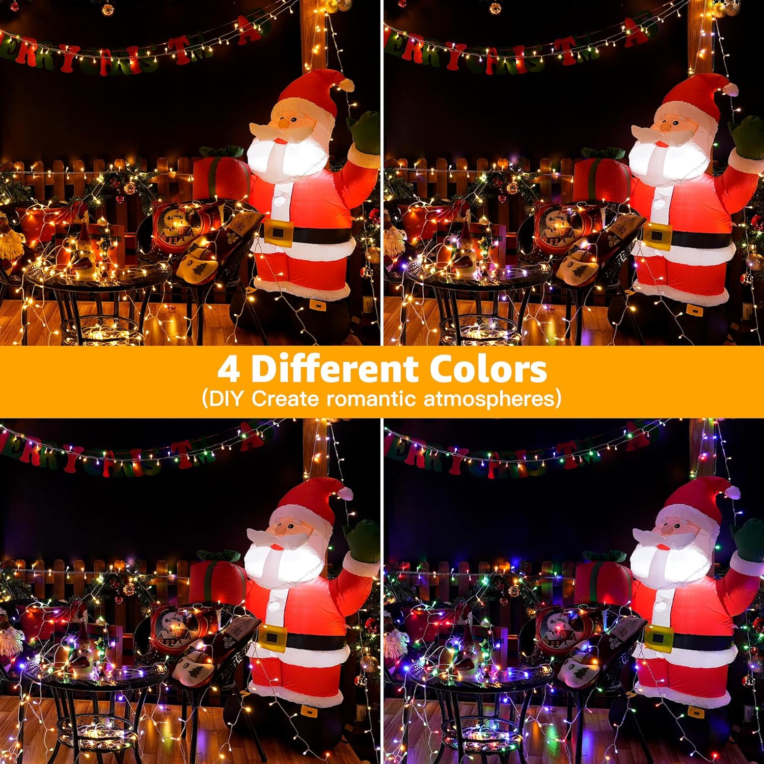 Ollny Christmas Lights, 210FT 640LED Christmas Tree Lights with 11 Modes Remote Control IP44 Waterproof Warm White to Multicolored Outdoor Christmas Lights for Outside Indoor Patio Xmas Decorations