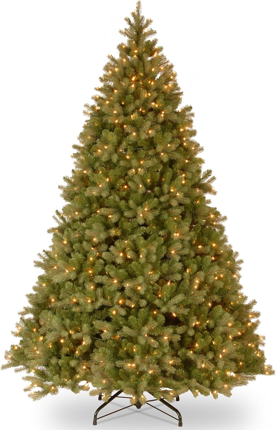 National Tree Company 6.5 ft Pre-Lit Downswept Douglas Fir Artificial Christmas Tree, 650 Clear Lights, 1,227 Tips, Includes Stand, Green