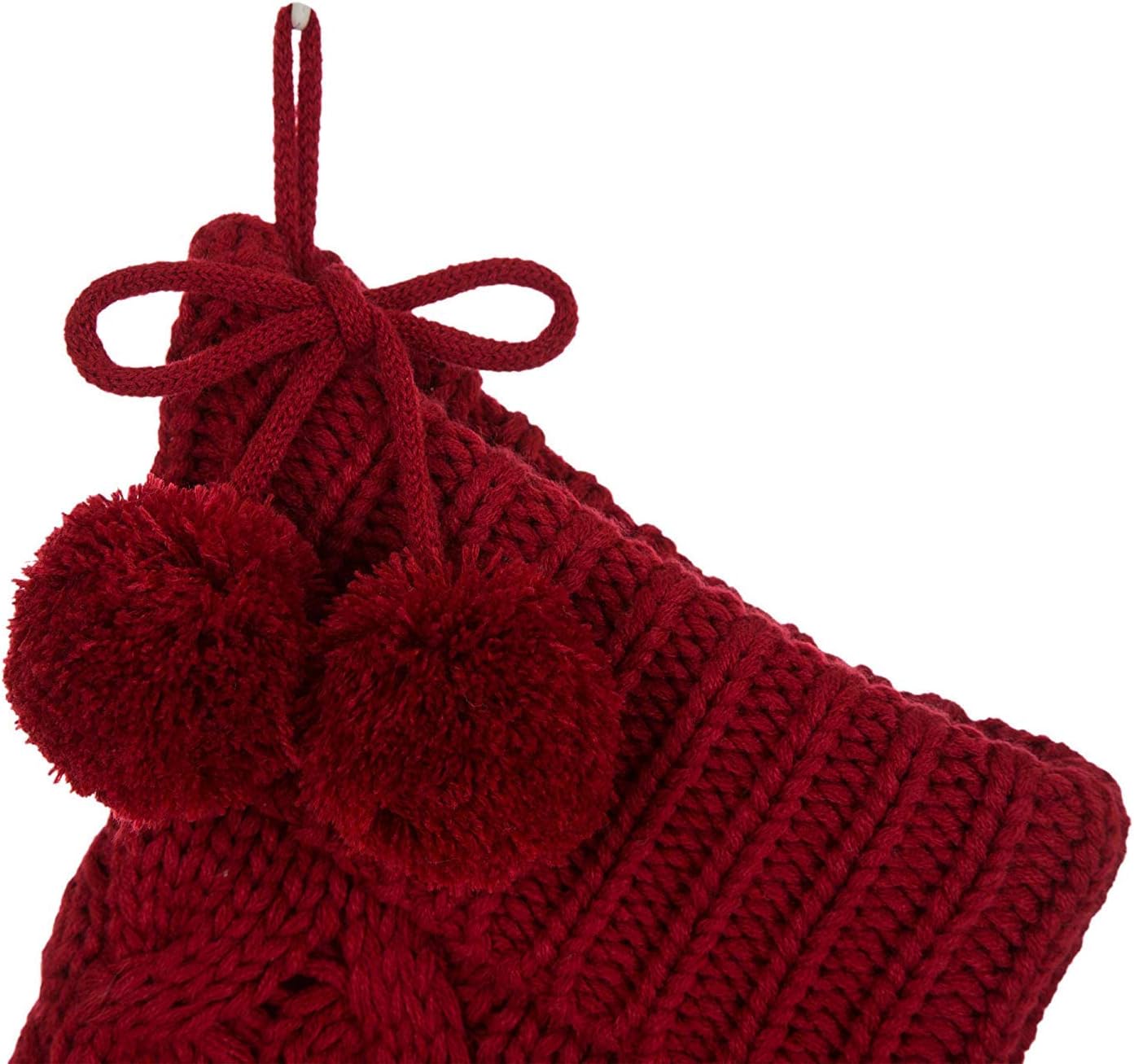 Glitzhome 19 L Handmade Hooked Dog Christmas Stocking for Family Holiday Season Party Decor