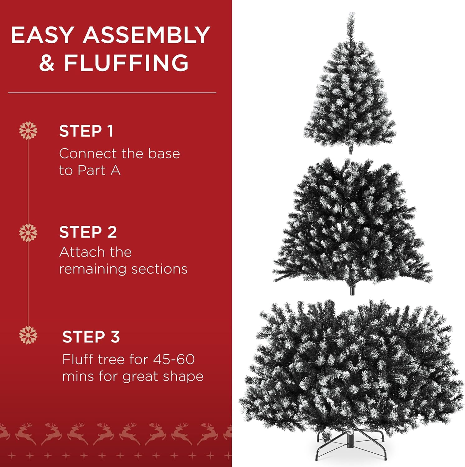 Best Choice Products Artificial Christmas Tree, 6ft Premium Pre-Lit Realistic Spruce Holiday Décor w/Dense Branches, Metal Base - Green Spruce