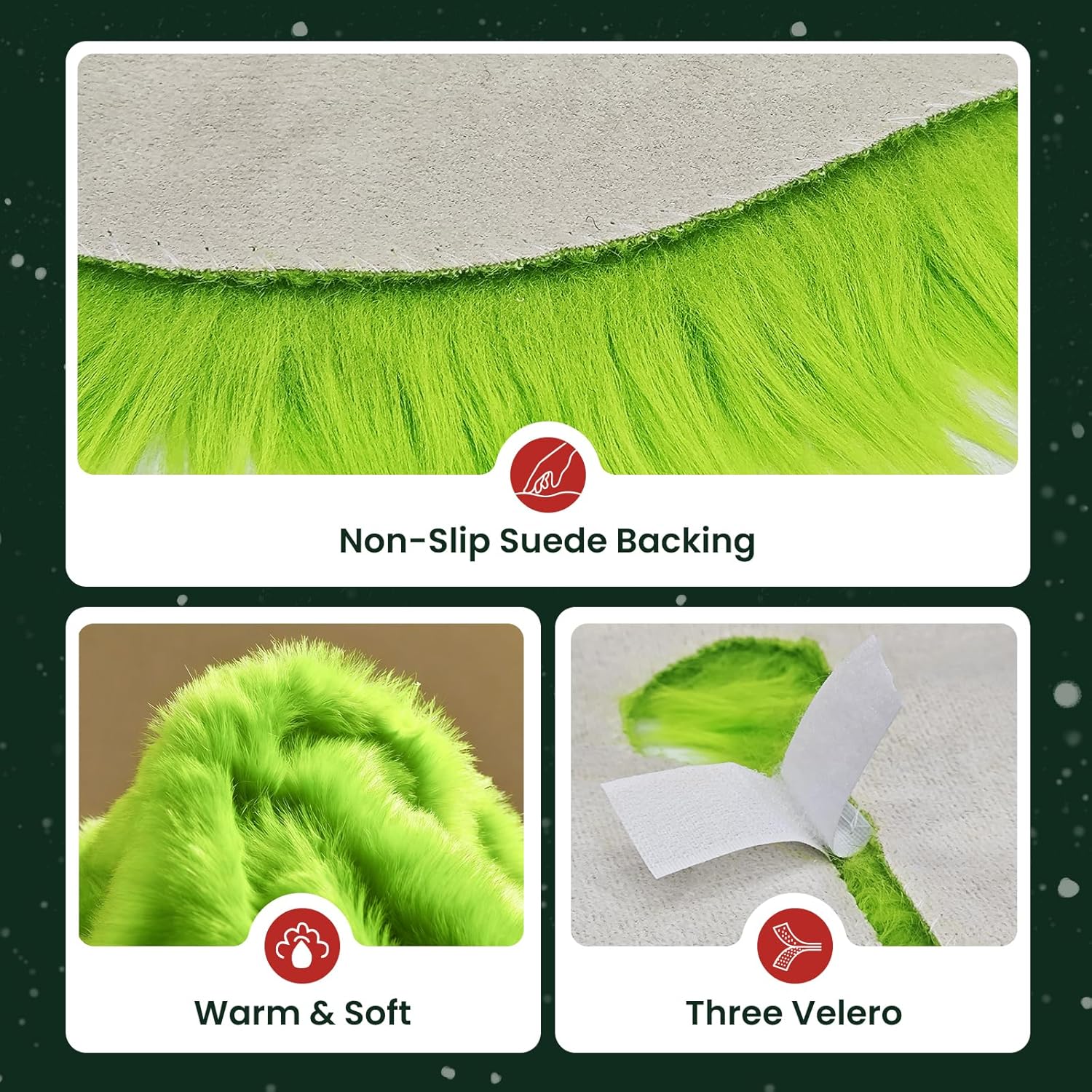 Christmas Tree Skirt 36 inch Wool Fur White Tree Skirt Small Snowy White Plush Velvet Tree Skirt Party Christmas Tree Decoration